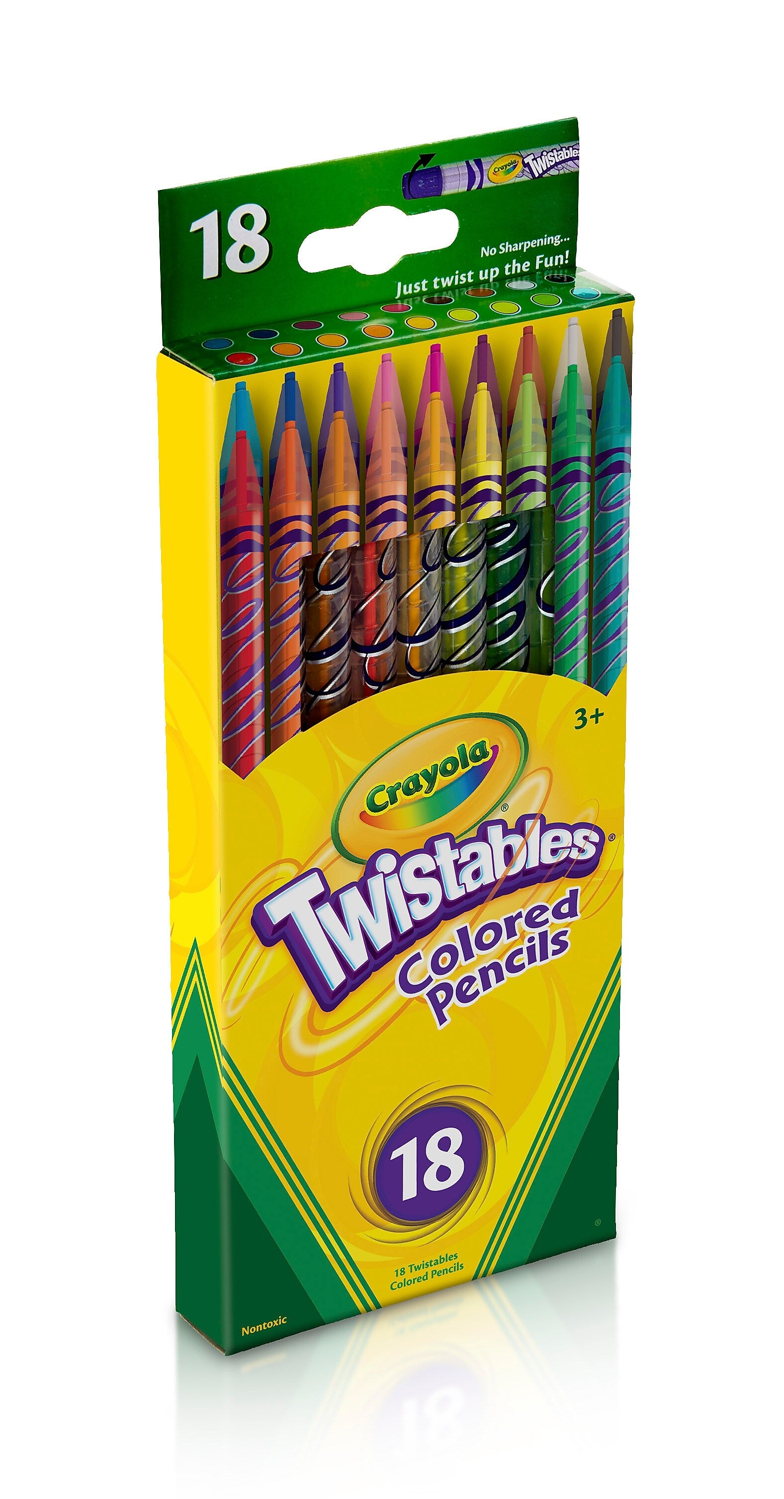 Crayola Twistable Kids' Colored Pencils, Assorted Colors, 18/Pack