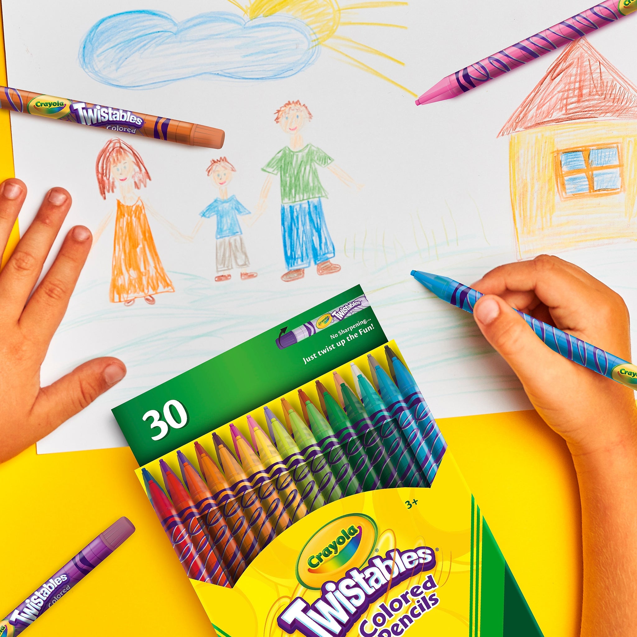 Crayola Twistables Colored Pencils, Assorted Colors, 30/Pack