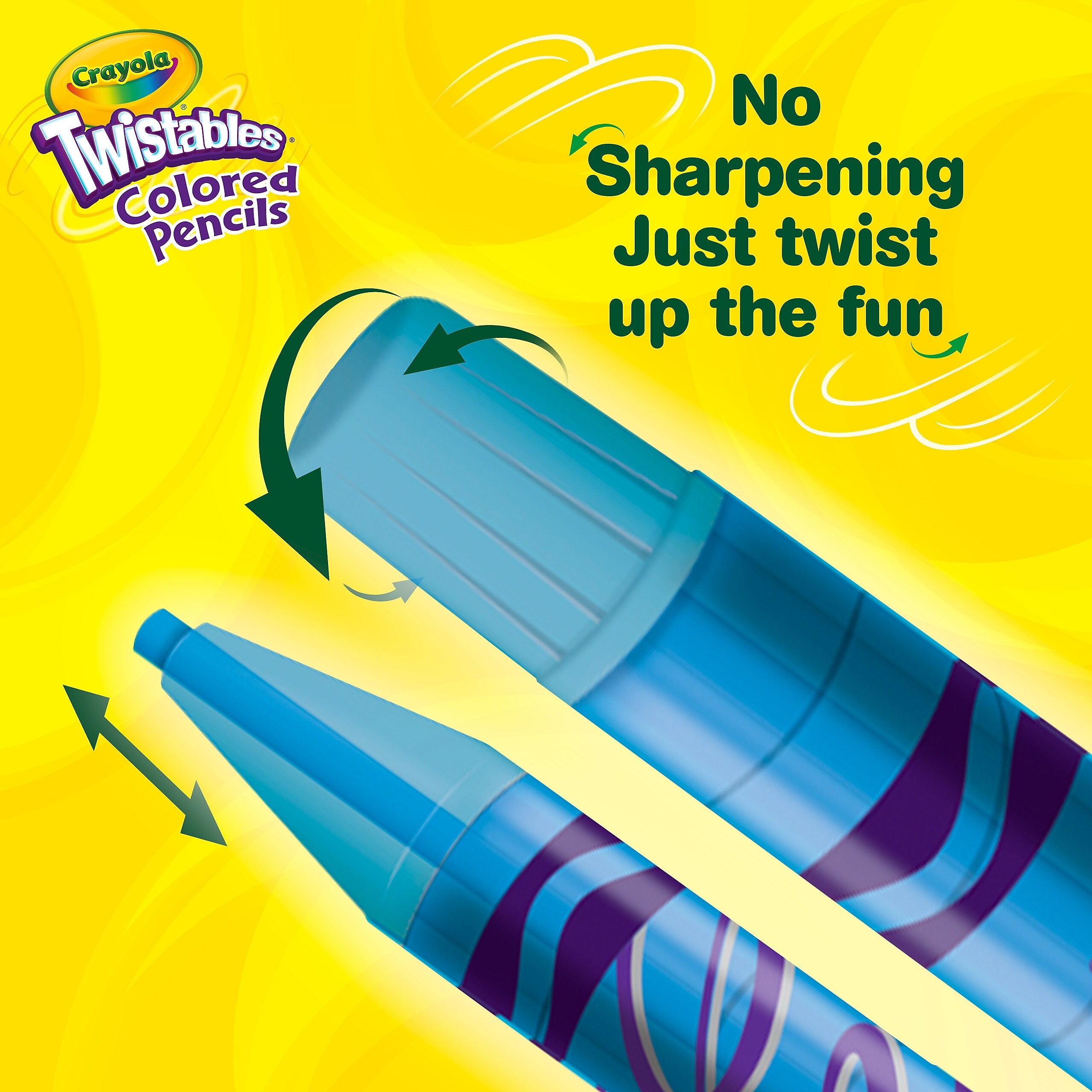 Crayola Twistables Colored Pencils, Assorted Colors, 30/Pack