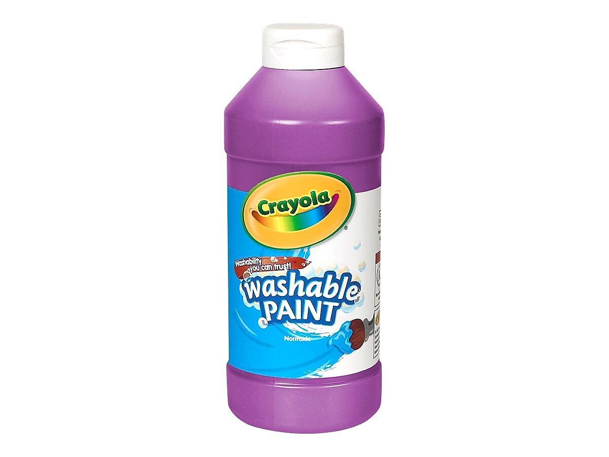 Crayola Washable Kid's Paint, Assorted, 16 oz., 12/Carton