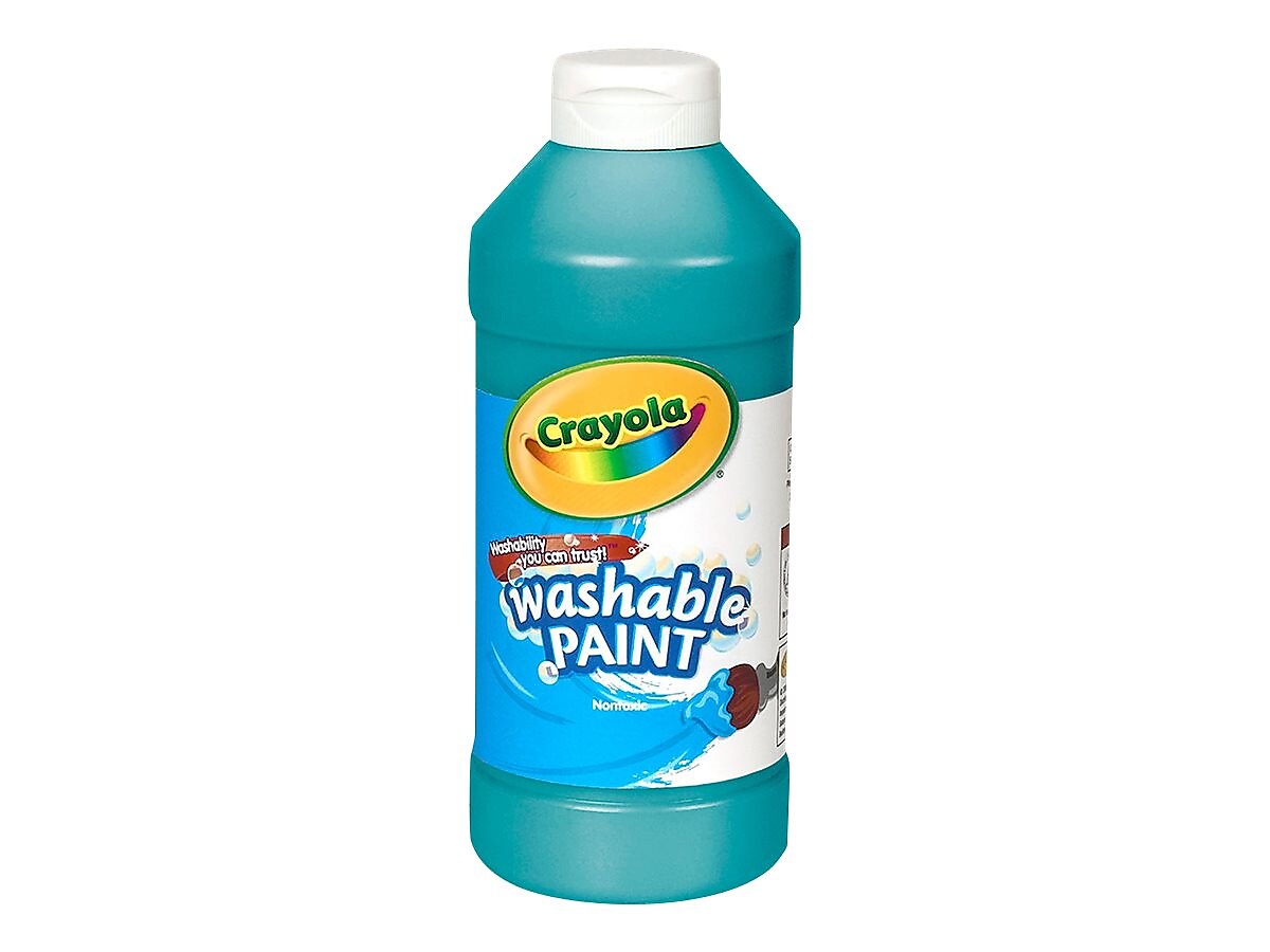 Crayola Washable Kid's Paint, Assorted, 16 oz., 12/Carton