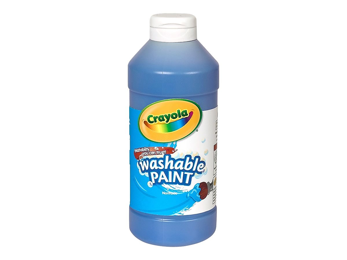 Crayola Washable Kid's Paint, Assorted, 16 oz., 12/Carton