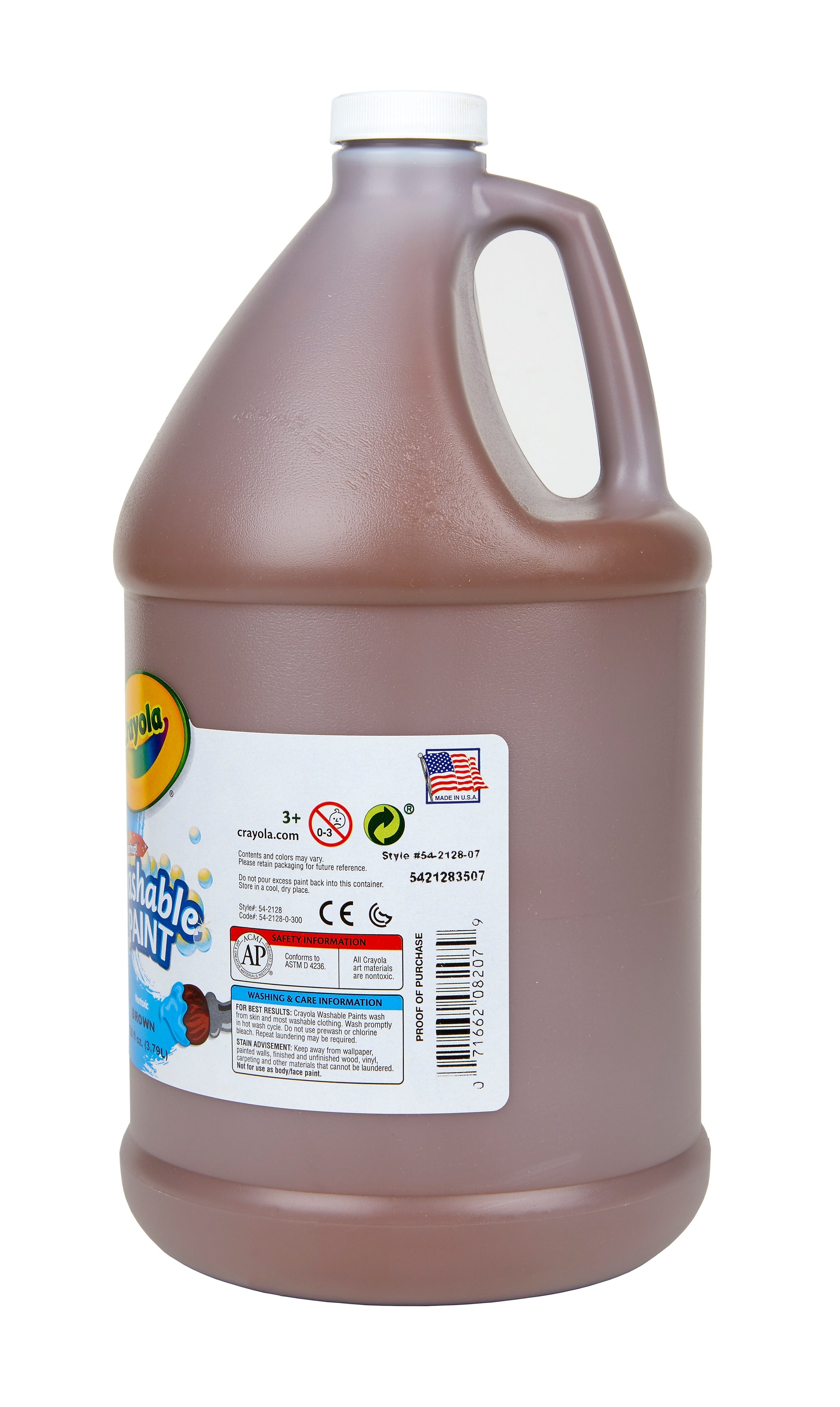 Crayola Washable Paints, 1 Gallon Jug, Brown