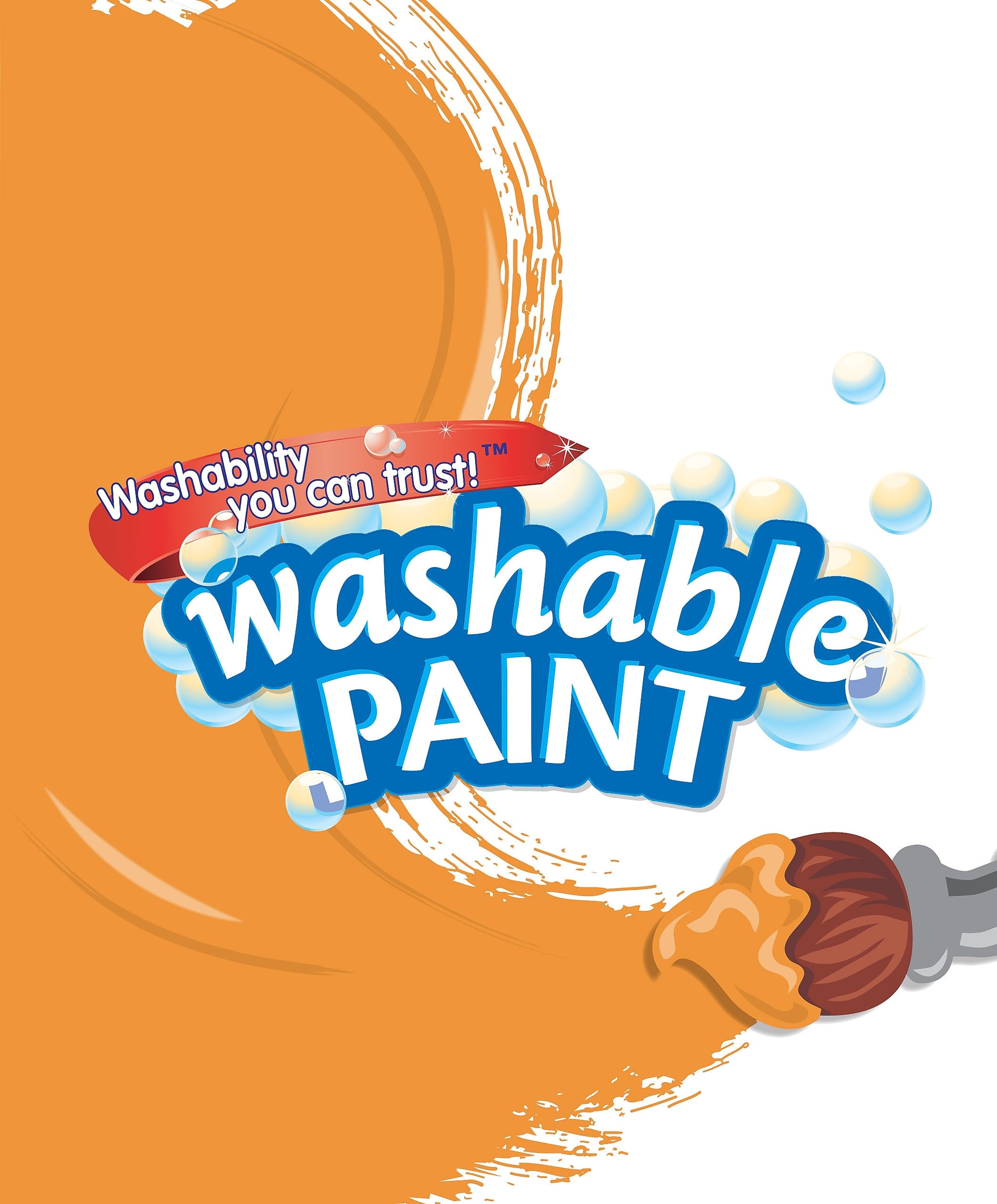 Crayola Washable Paints, Orange, 1 Gallon