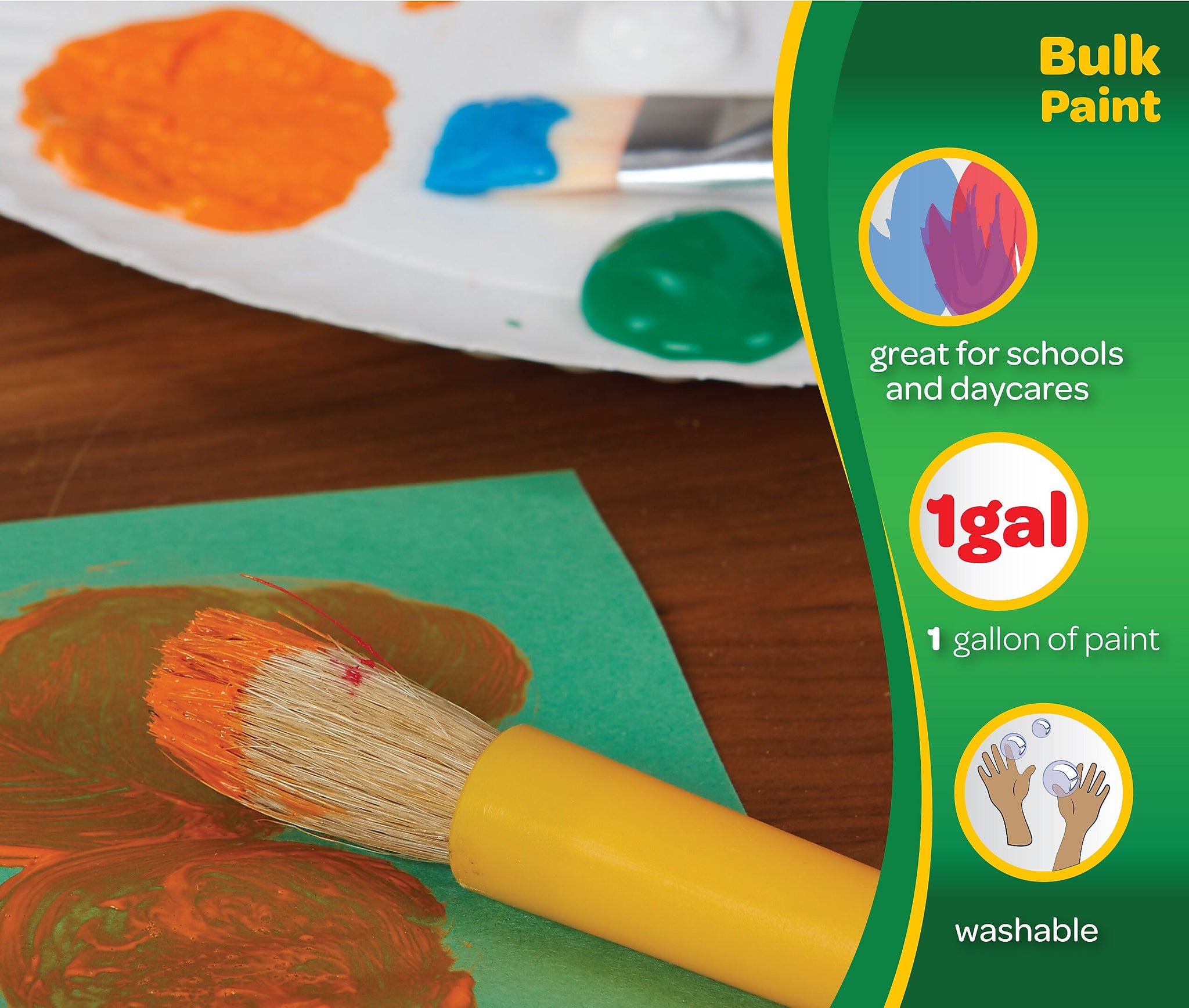 Crayola Washable Paints, Orange, 1 Gallon