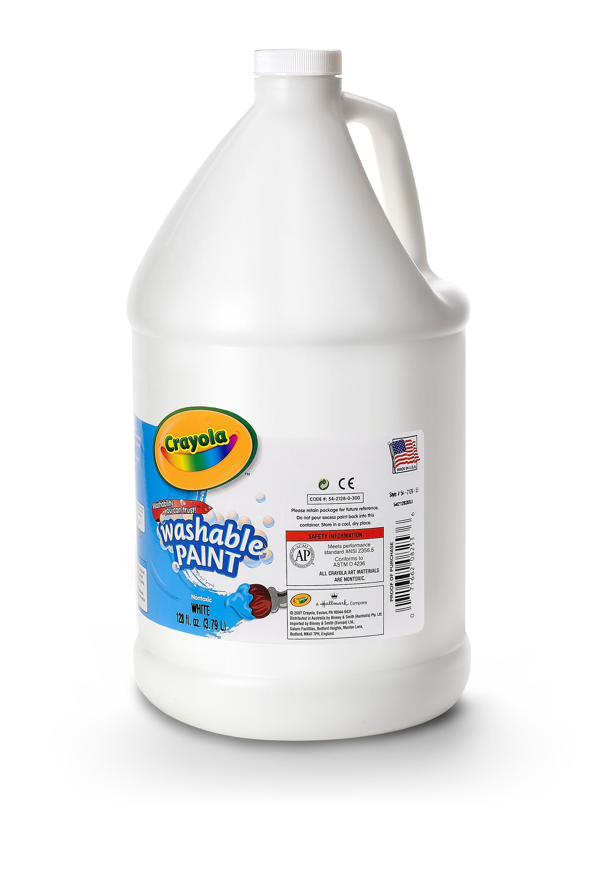 Crayola Washable Paints, White, 1 Gallon