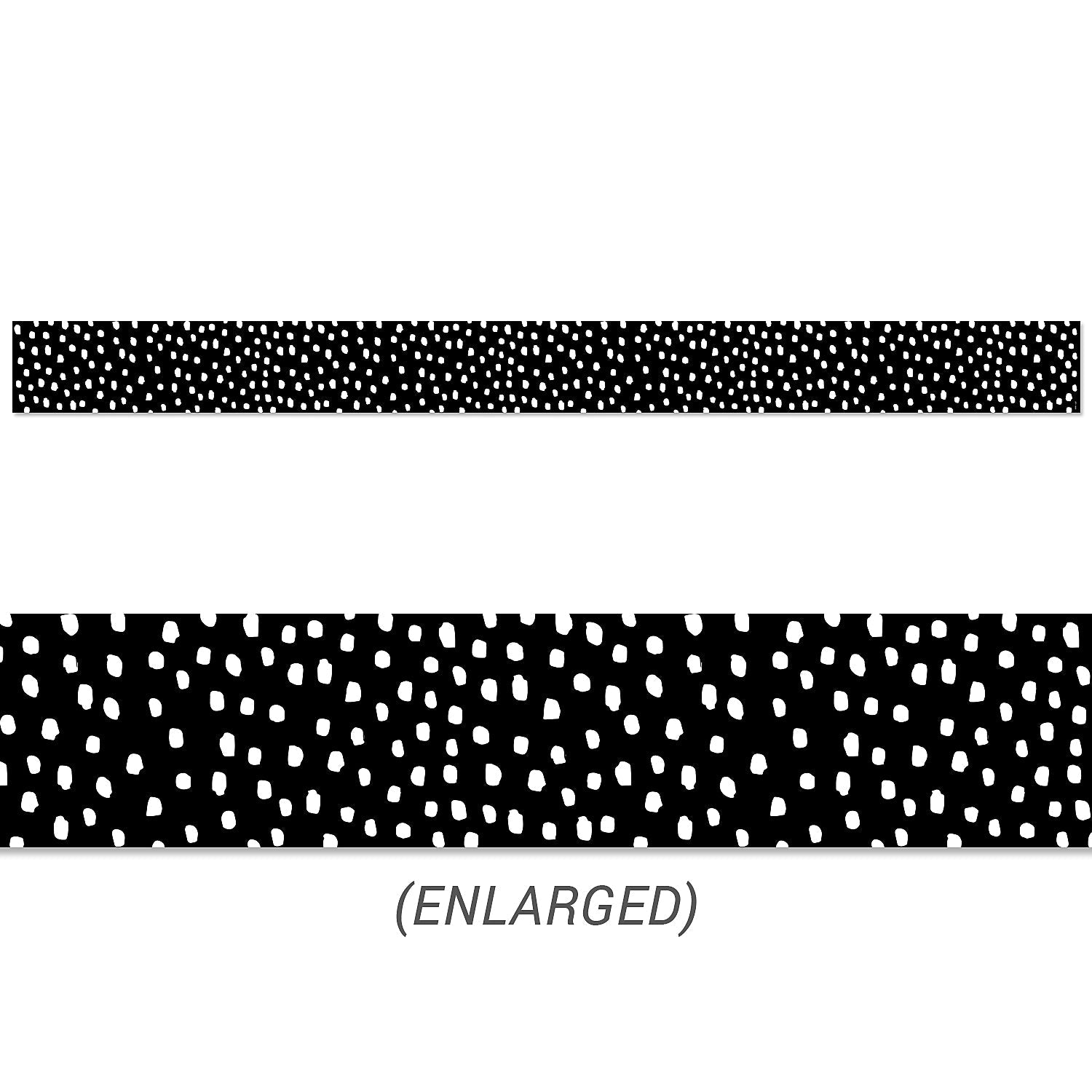 Creative Teaching Press® Straight Border, 3" x 144', Messy Dots on Black