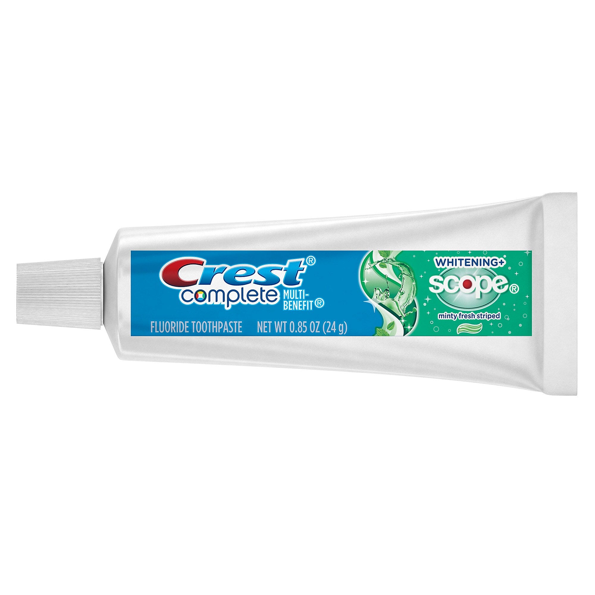 Crest Plus Scope Complete Whitening Toothpaste, Minty Fresh, .85 oz., 36/Carton