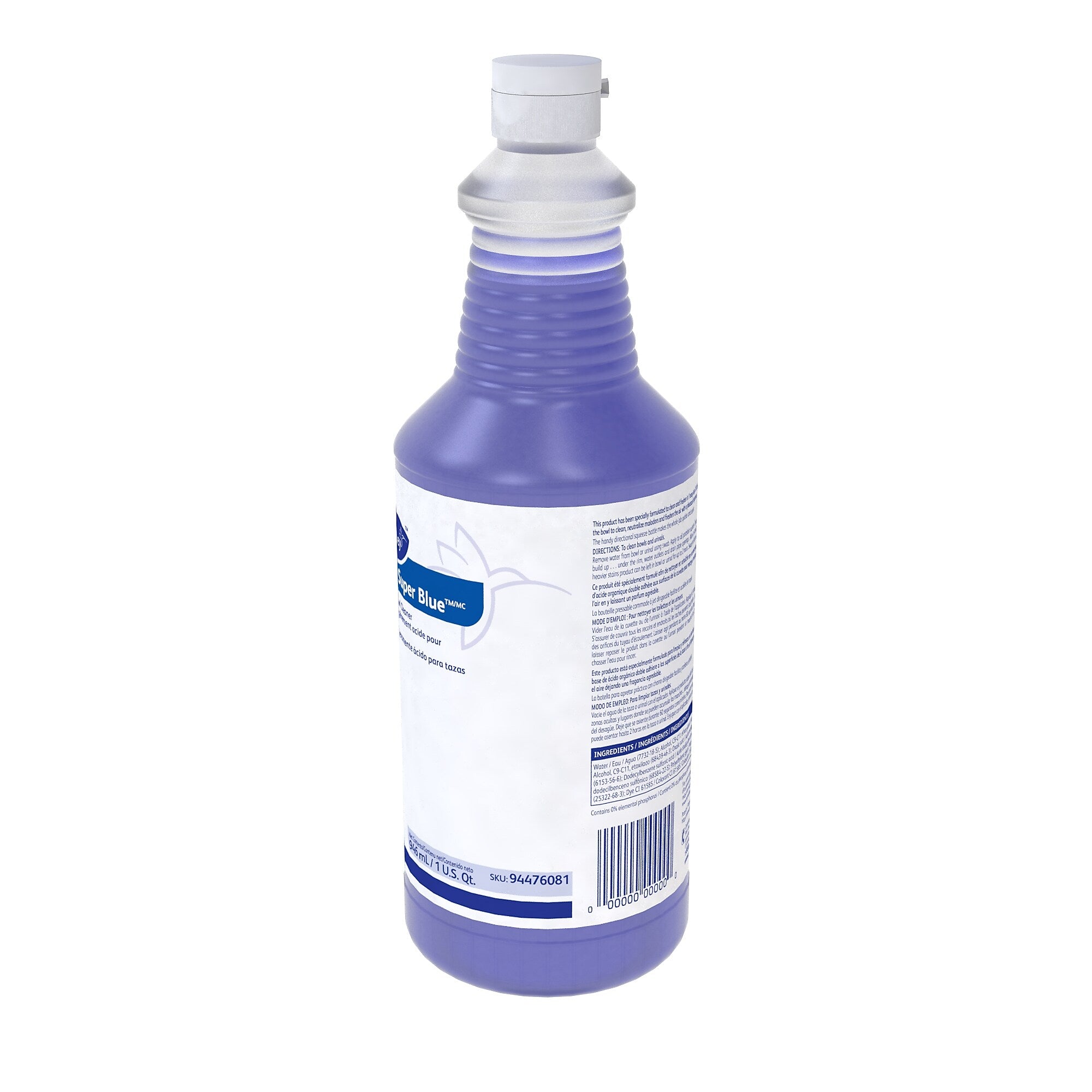 Crew Super Blue Spray Mild Acid Bowl Cleaner, Citrus Scent, 32 oz., 12/Carton
