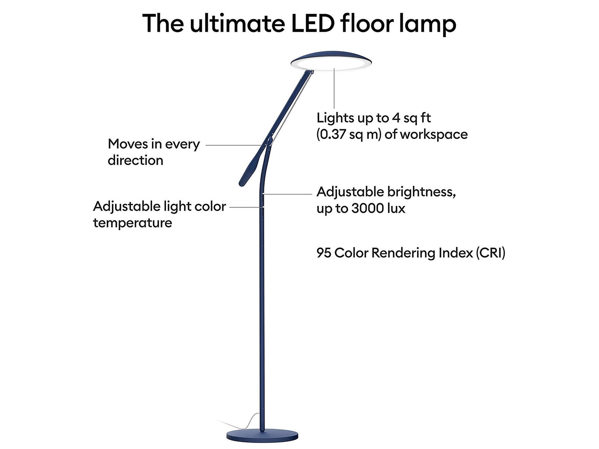 Cricut Bright™ 360 Ultimate LED Floor Lamp, Indigo