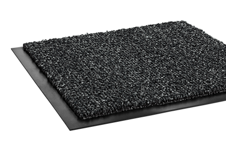 Crown Cross-Over Wiper/Scraper Floor Mat, 36" x 60", Gray