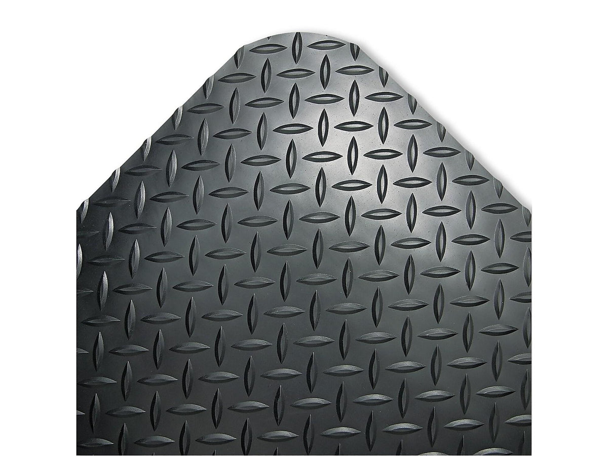 Crown Industrial Deck Plate Anti-Fatigue Floor Mat, 24" x 36", Black