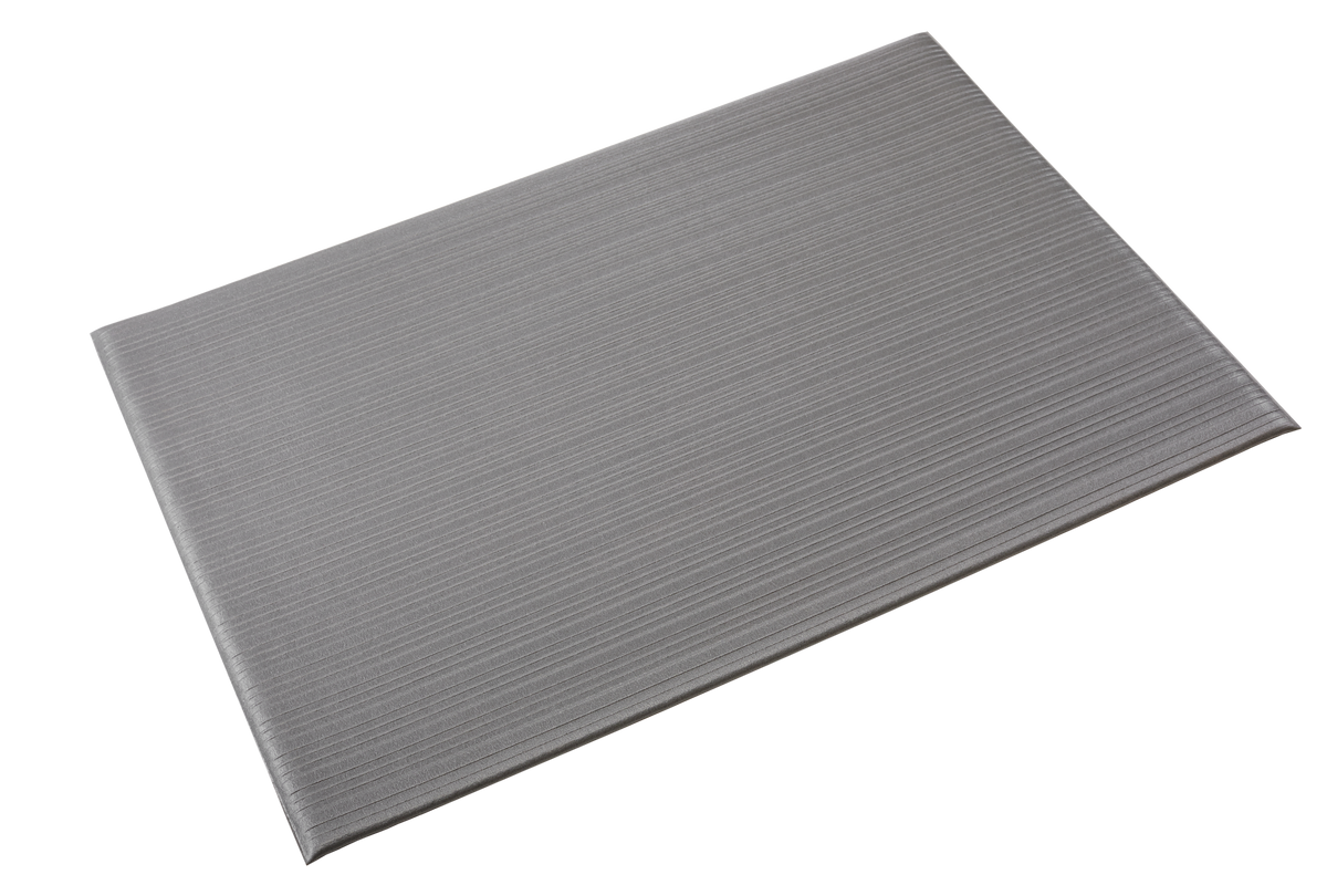 Crown Tuff-Spun Foot-Lover Anti-Fatigue Floor Mat, 27" x 36", Gray