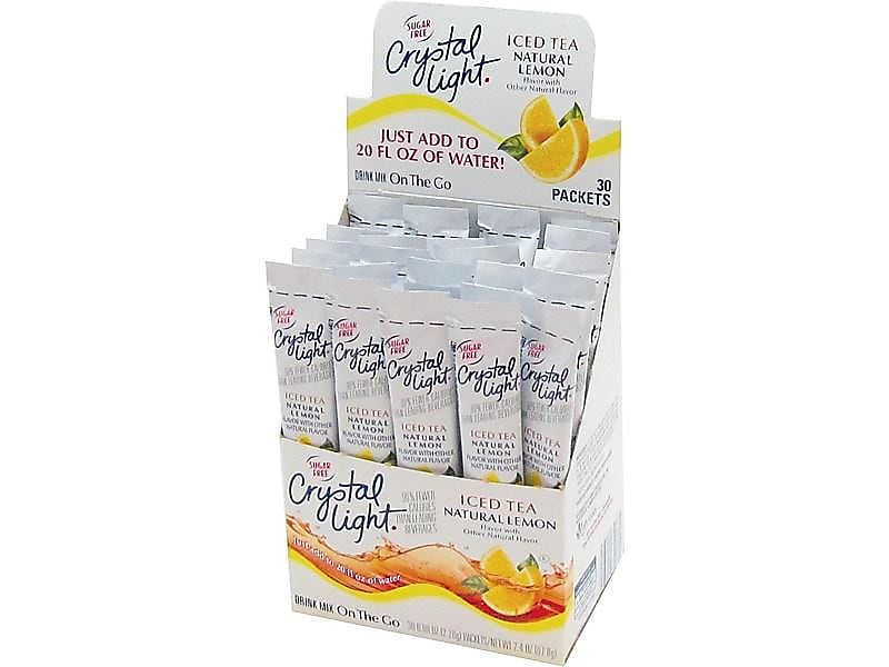 Crystal Light On The Go Lemon Powder Tea, 0.08 oz., 30/Box