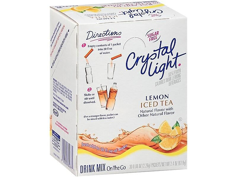 Crystal Light On The Go Lemon Powder Tea, 0.08 oz., 30/Box