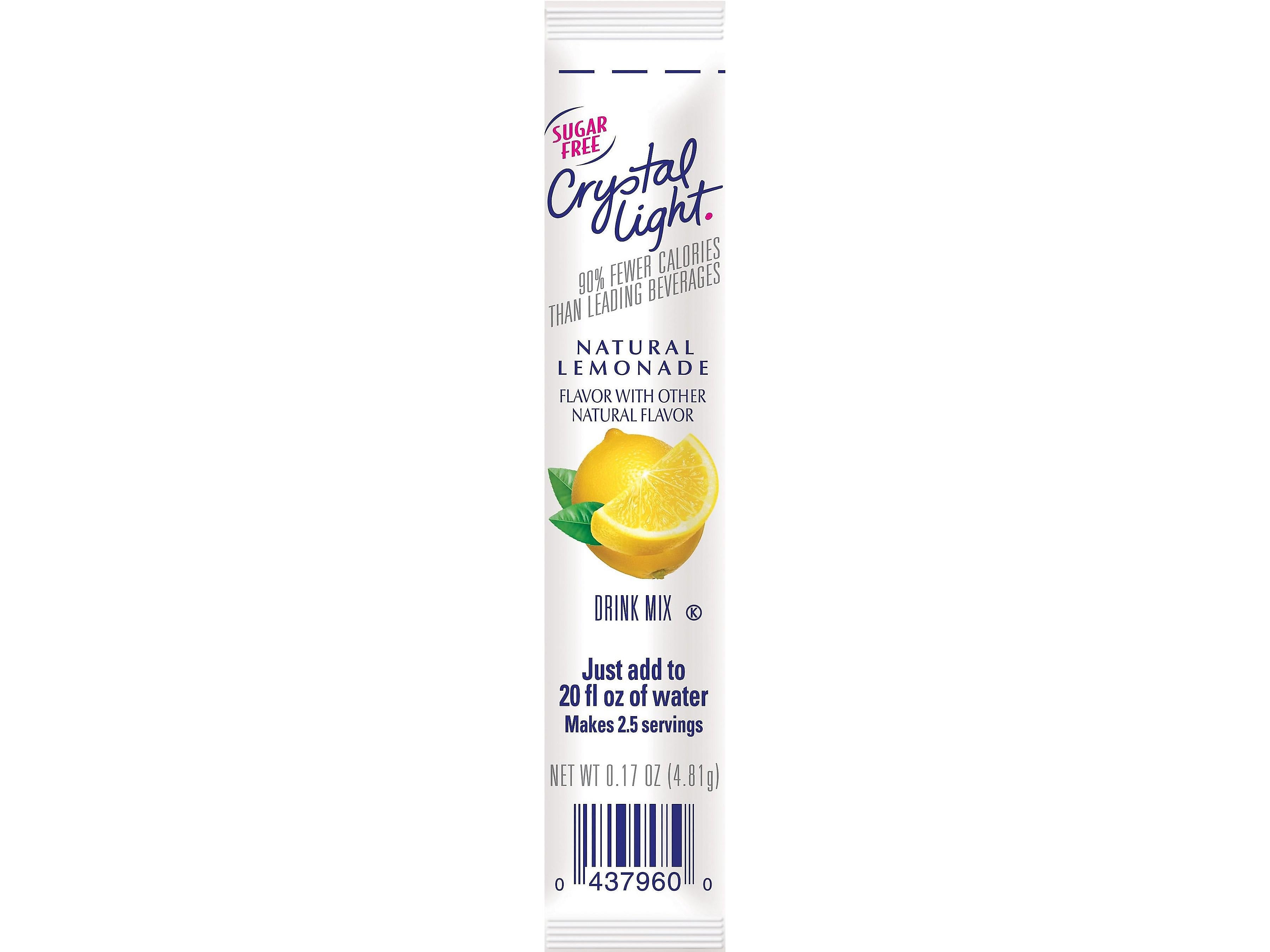 Crystal Light On The Go Natural Lemonade Drink Mix, 0.17 oz., 30/Box