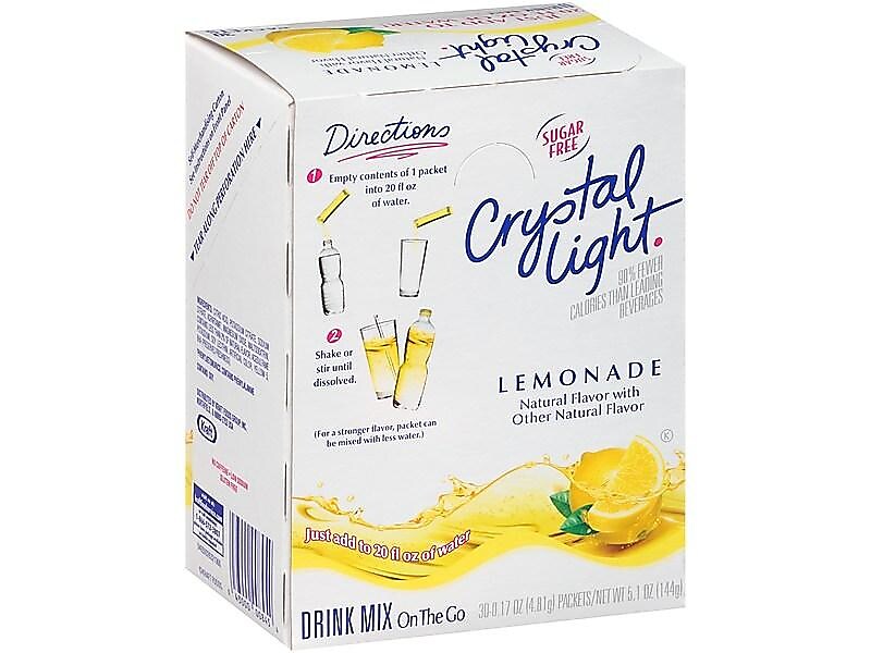 Crystal Light On The Go Natural Lemonade Drink Mix, 0.17 oz., 30/Box