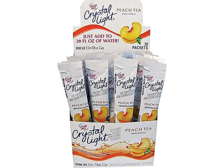 Crystal Light On The Go Peach Tea Powder, 0.09 Oz., 30/Box