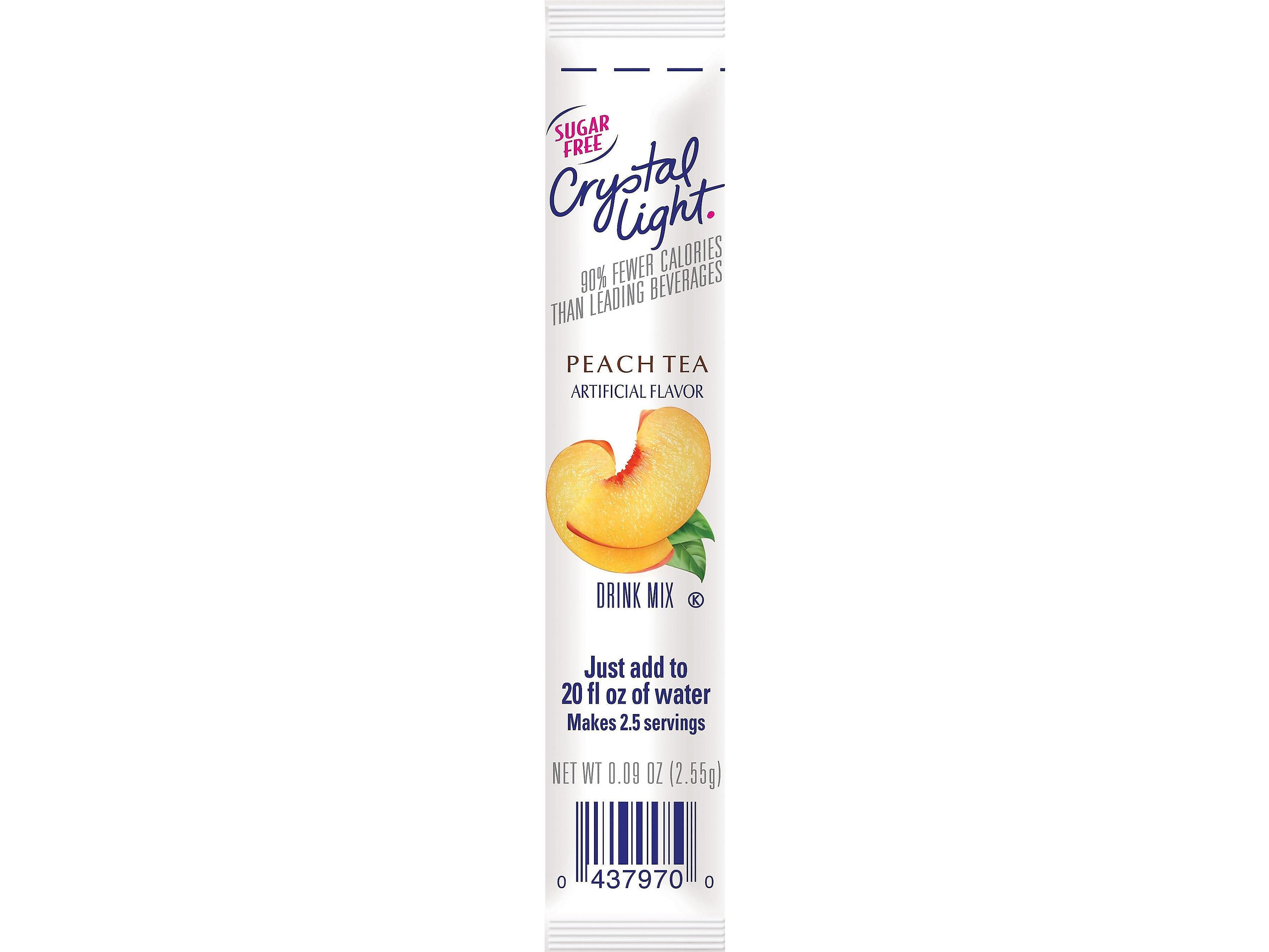 Crystal Light On The Go Peach Tea Powder, 0.09 Oz., 30/Box