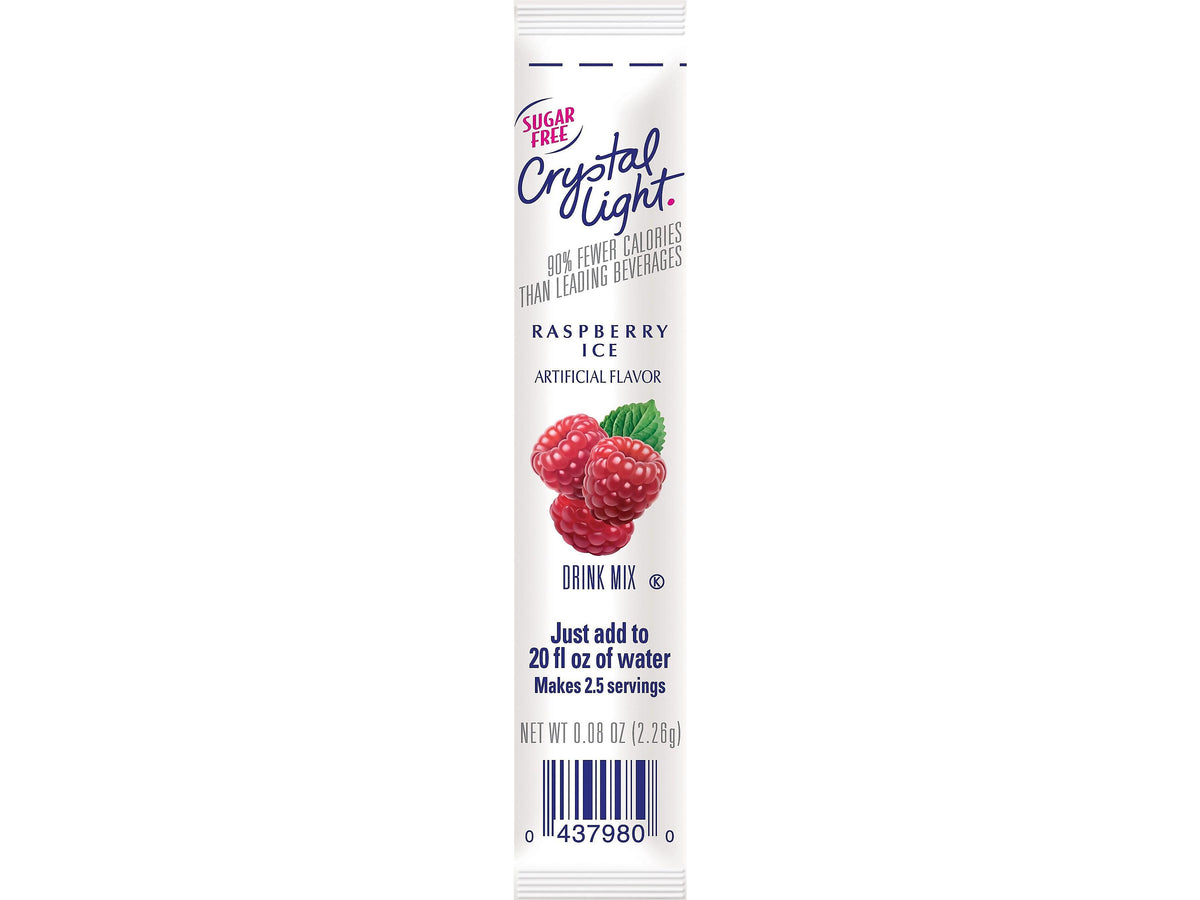 Crystal Light On-The-Go Raspberry Ice Drink Mix, 08 oz., 30/Box