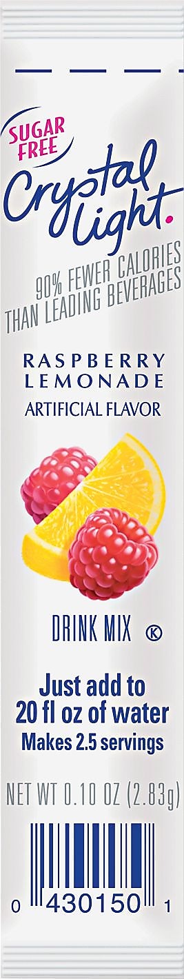 Crystal Light On the Go , Raspberry Lemonade , .16 oz Packets , 30/Box
