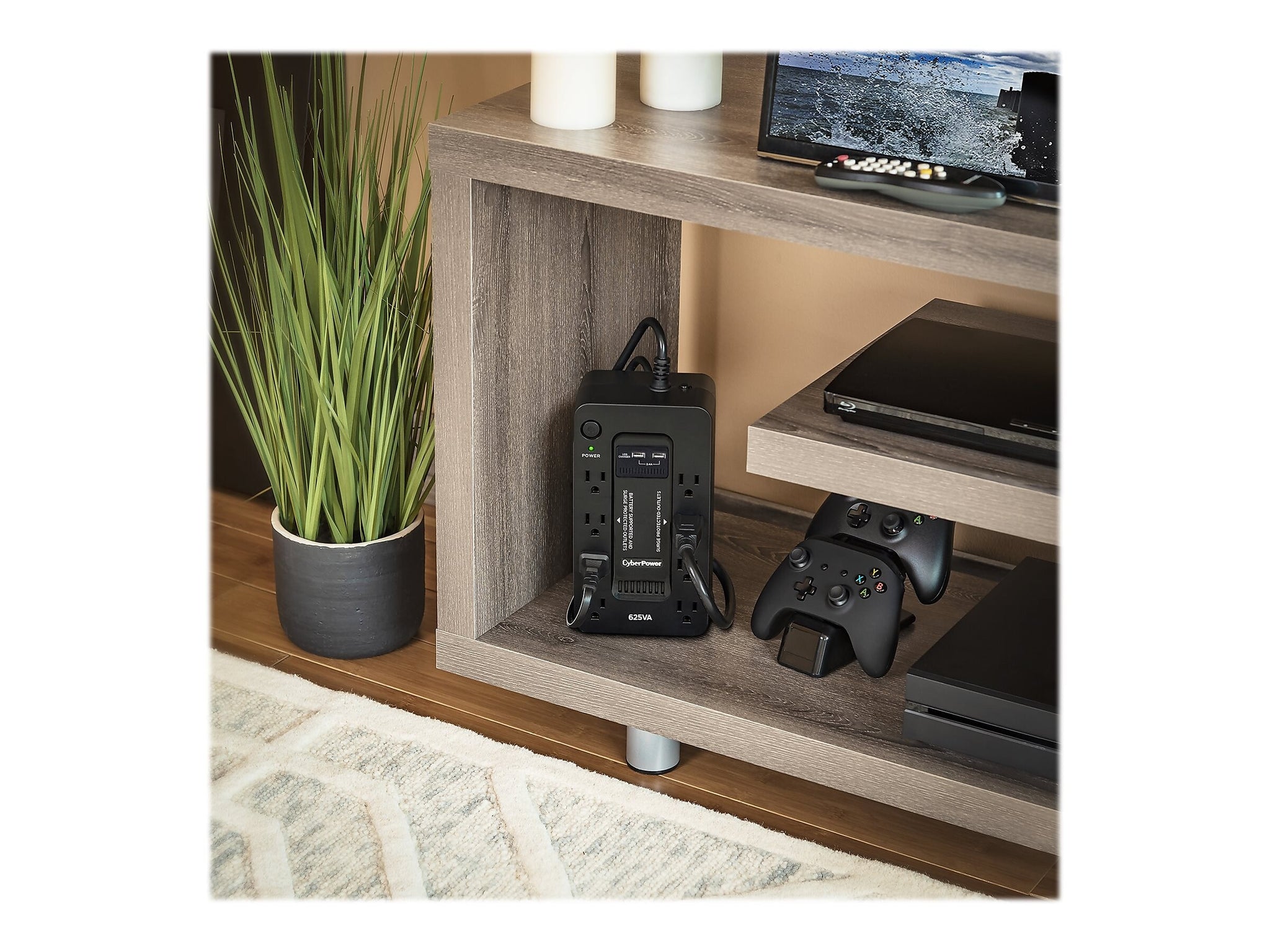 CyberPower Standby Series 625VA 8-Outlet UPS, Black