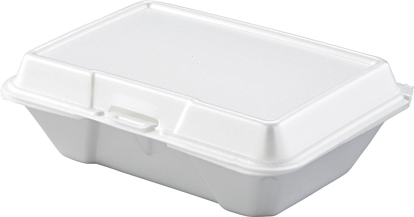 Dart® 205HT1 Hinged Lid Food Container, White, 2.9