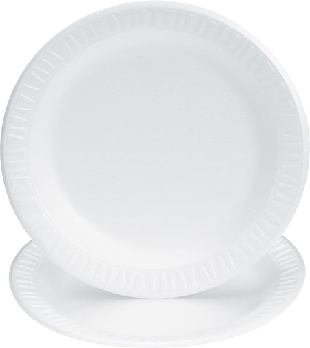 Dart Concorde Foam Plates, 9" Dia, White, 500/Carton