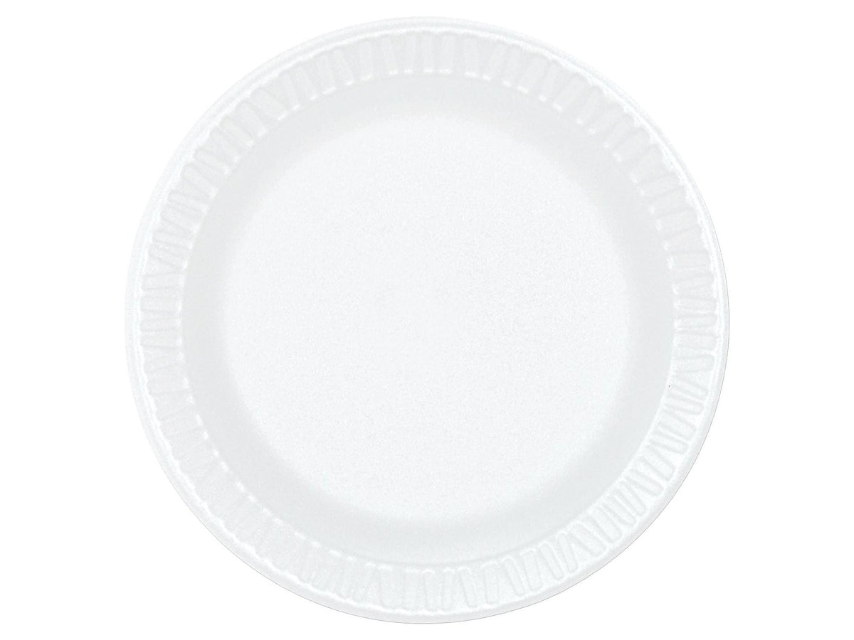 Dart Concorde Foam Plates, White, 1000/Carton