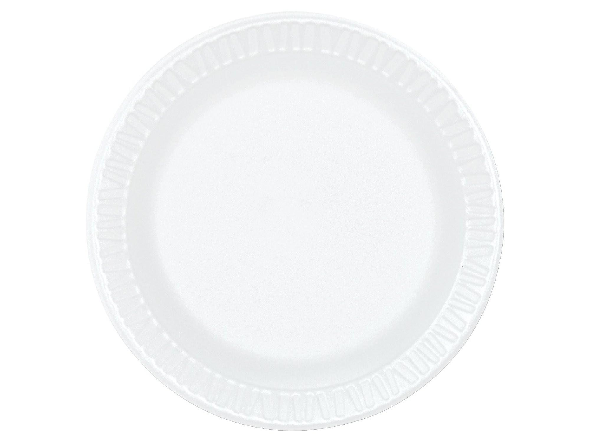 Dart Concorde Foam Plates, White, 1000/Carton