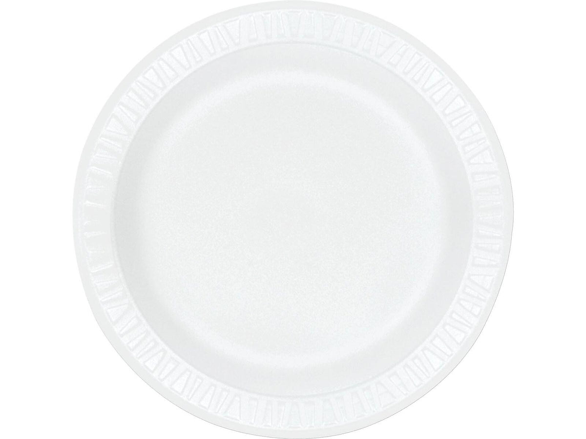 Dart Concorde Polystyrene Plates, White, 500/Carton