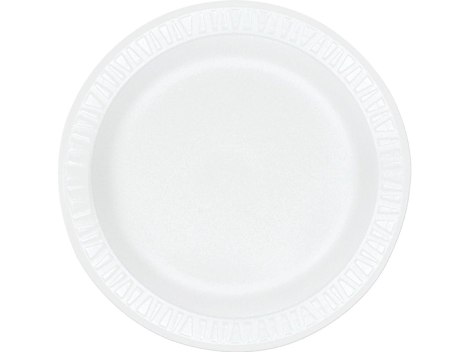 Dart Concorde Polystyrene Plates, White, 500/Carton