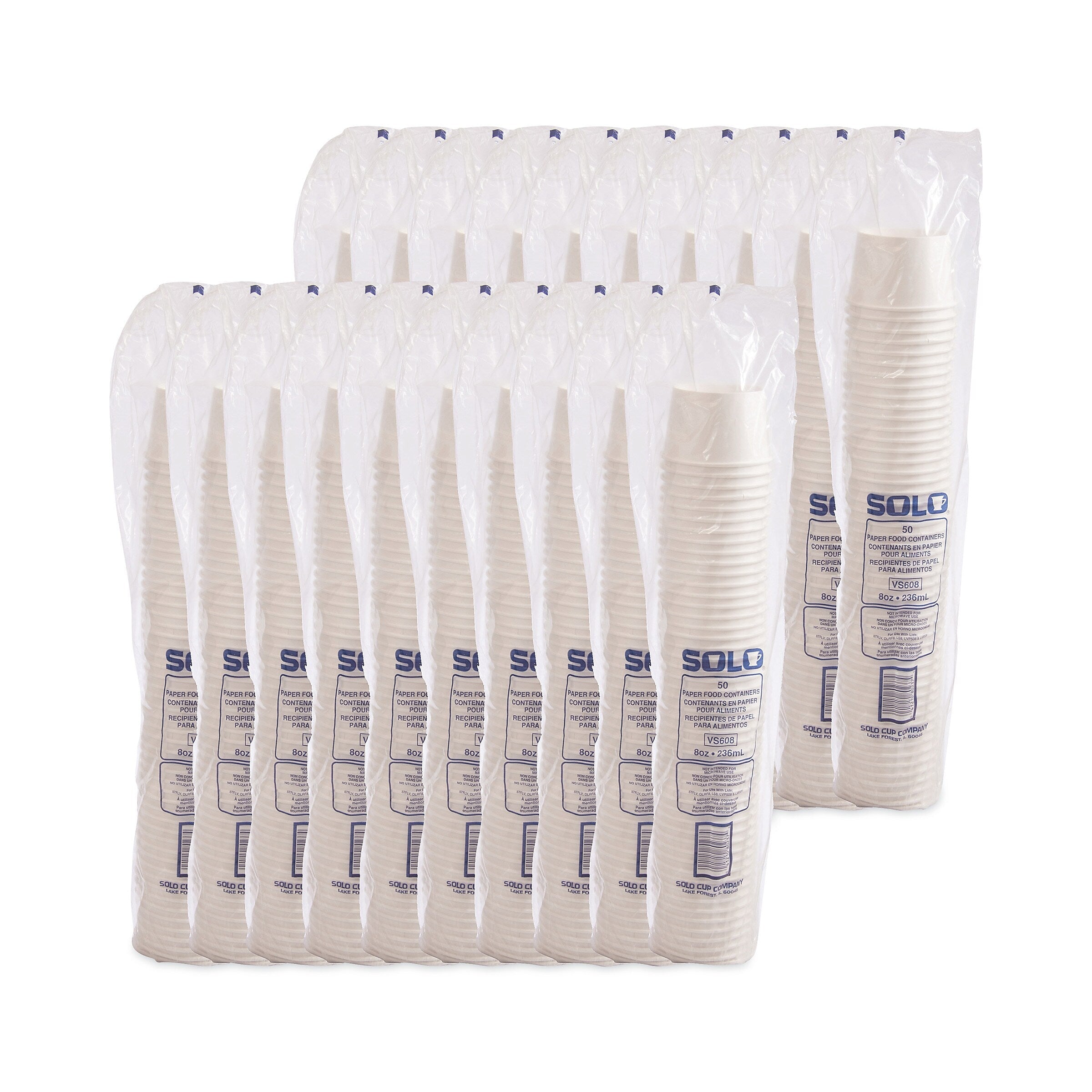 Dart Double Poly Paper Food Containers, 8 oz., 3.8