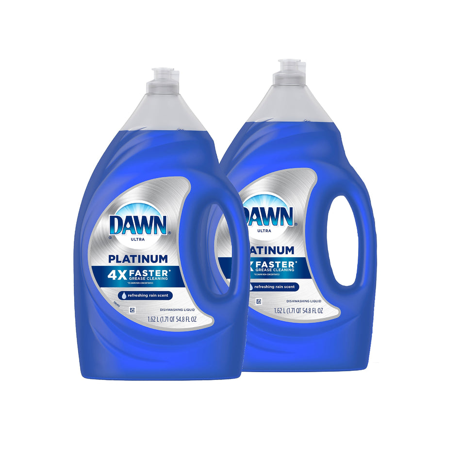 Dawn Platinum Dish Soap, Refreshing Rain, 54.8 fl. oz., 2/Pack