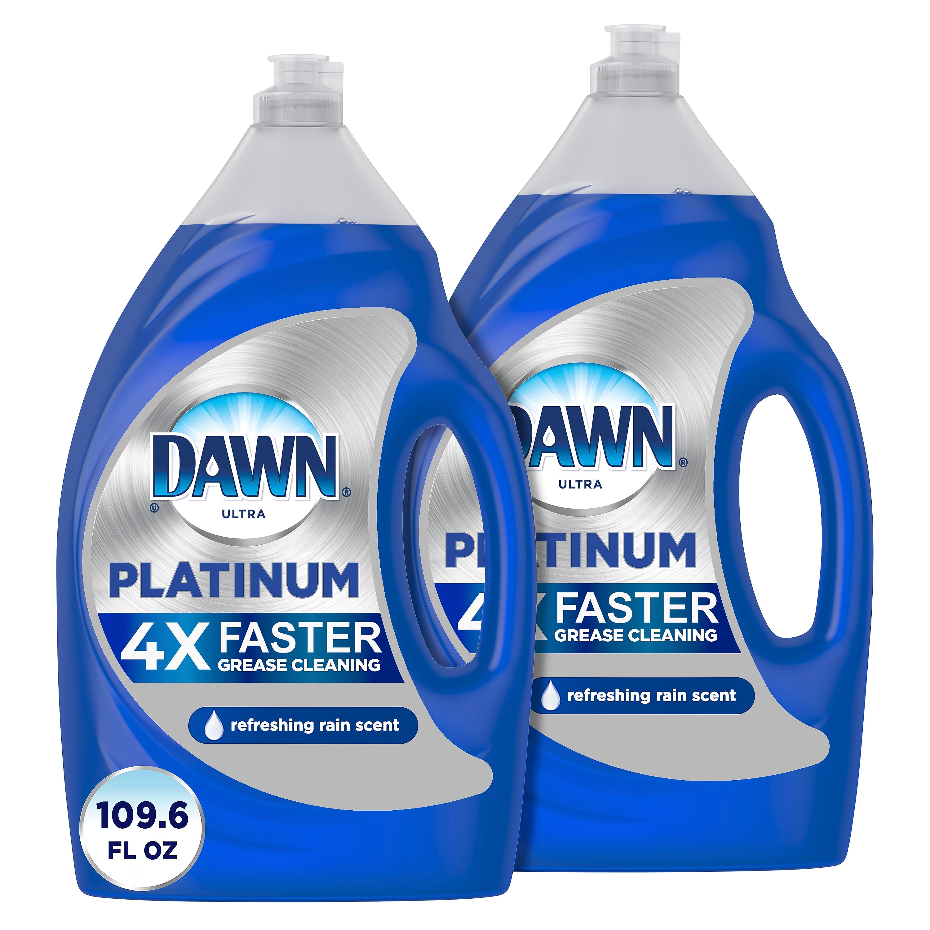 Dawn Platinum Dish Soap, Refreshing Rain, 54.8 fl. oz., 2/Pack