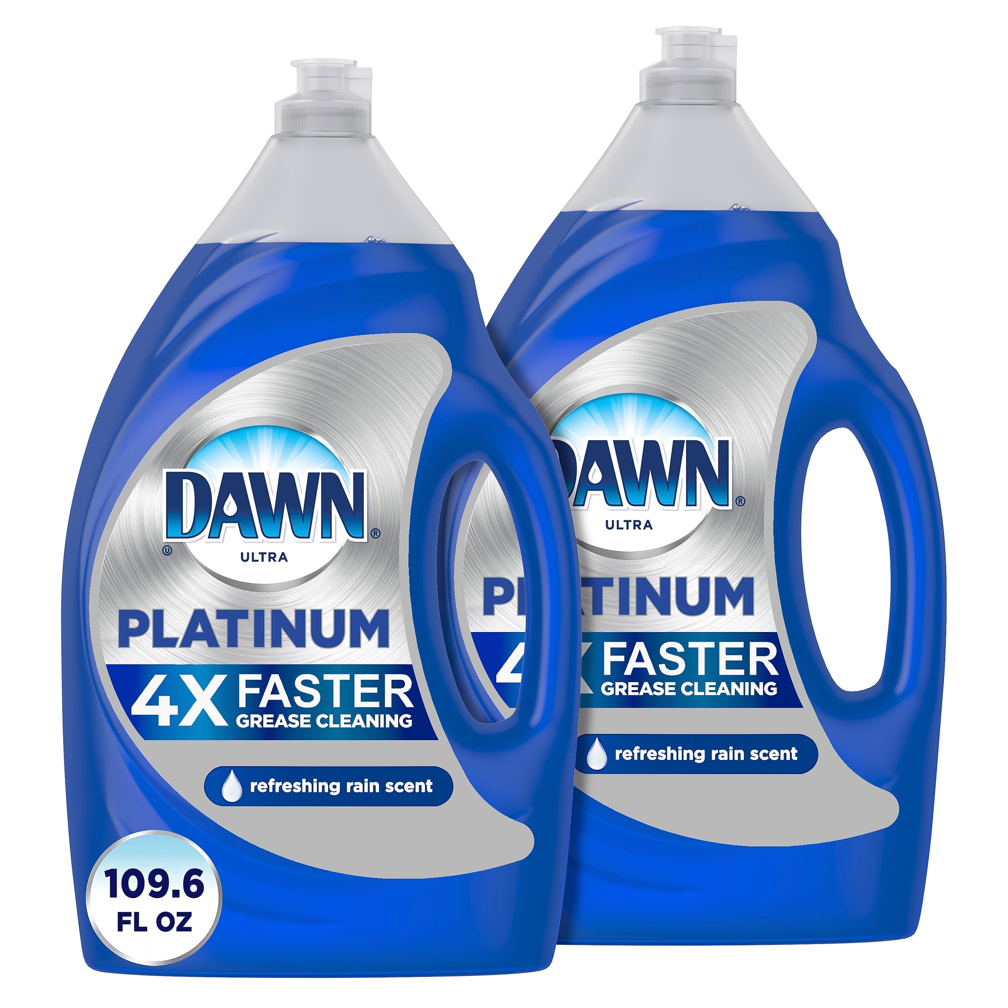 Dawn Platinum Dish Soap, Refreshing Rain, 54.8 fl. oz., 2/Pack