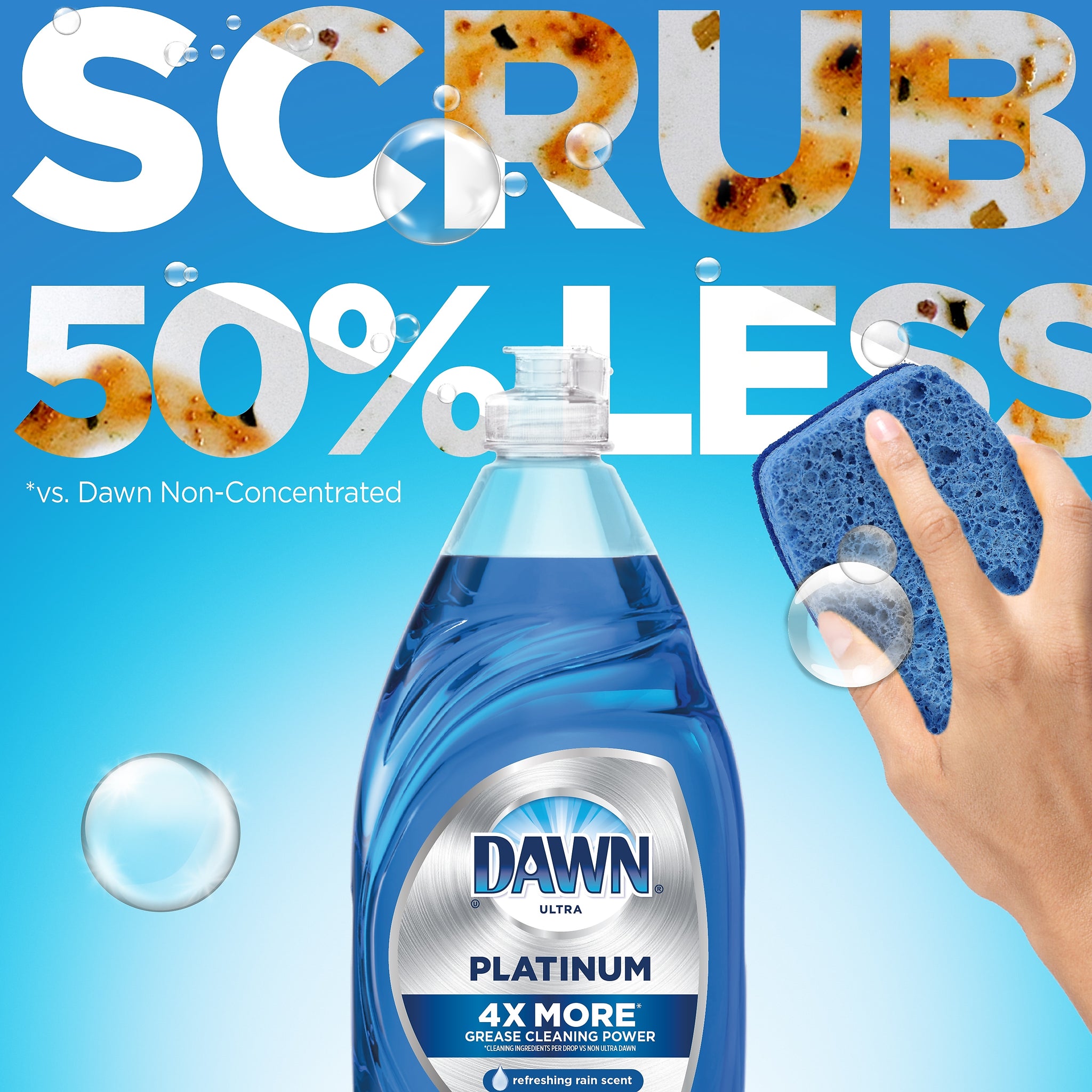 Dawn Platinum Dish Soap, Refreshing Rain, 54.8 fl. oz., 2/Pack