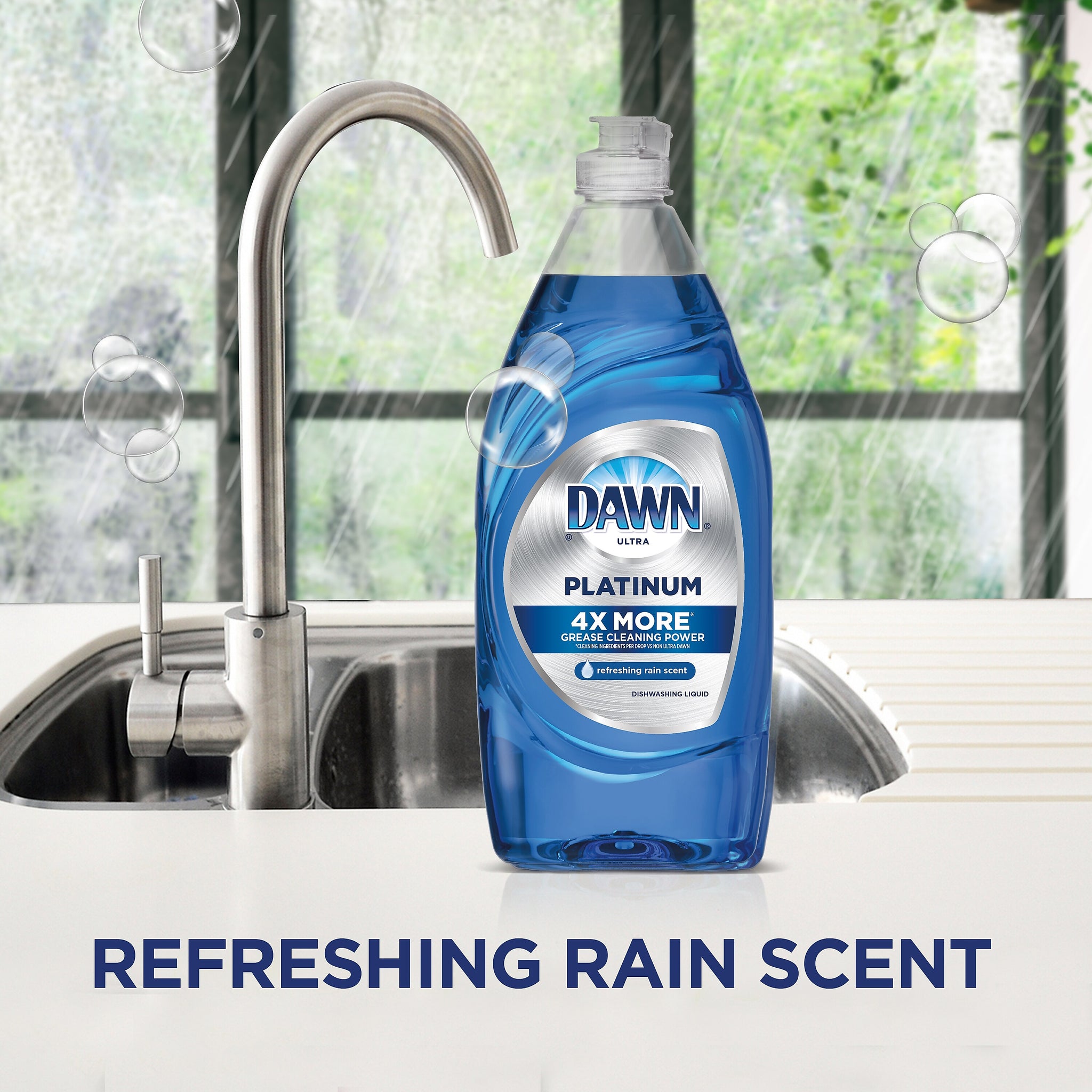 Dawn Platinum Dish Soap, Refreshing Rain, 54.8 fl. oz., 2/Pack
