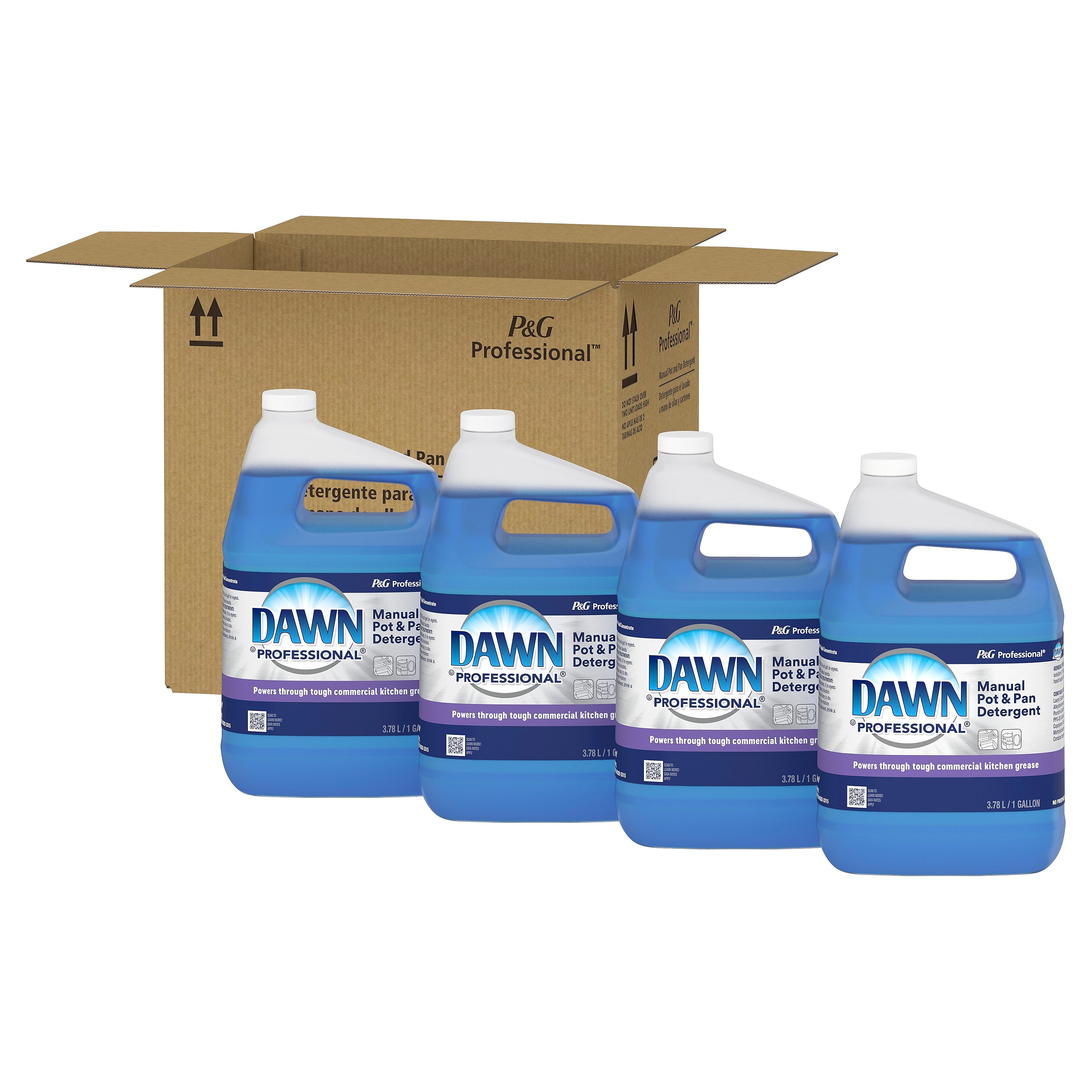 Dawn Professional Manual Pot and Pan Liquid Dish Soap, Original Scent, 128 oz., 1 Gal., 4/Carton