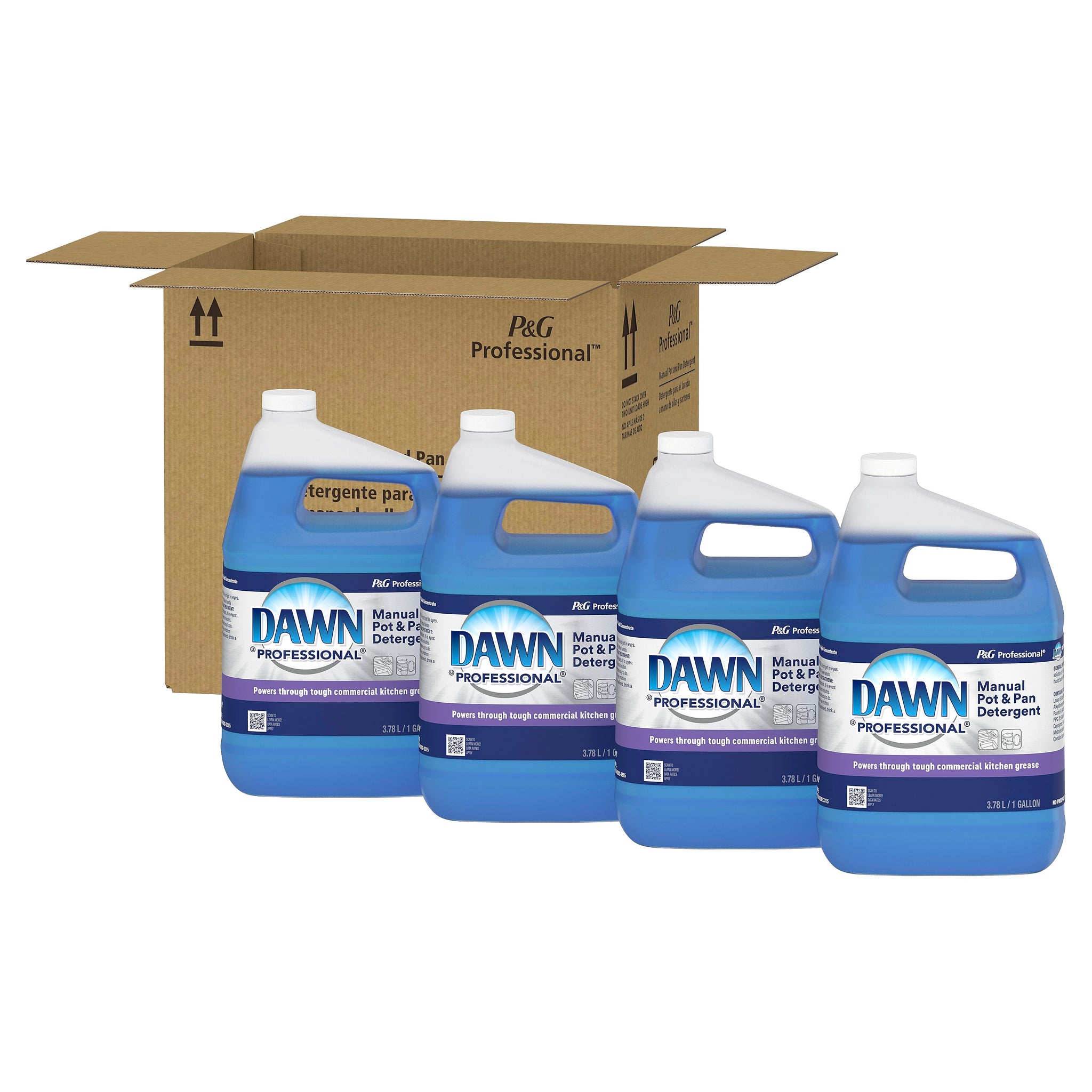 Dawn Professional Manual Pot and Pan Liquid Dish Soap, Original Scent, 128 oz., 1 Gal., 4/Carton