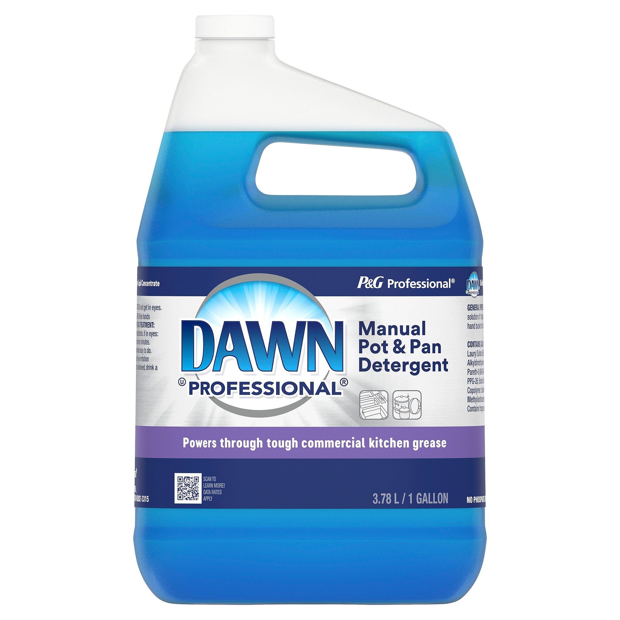 Dawn Professional Manual Pot and Pan Liquid Dish Soap, Original Scent, 128 oz., 1 Gal., 4/Carton