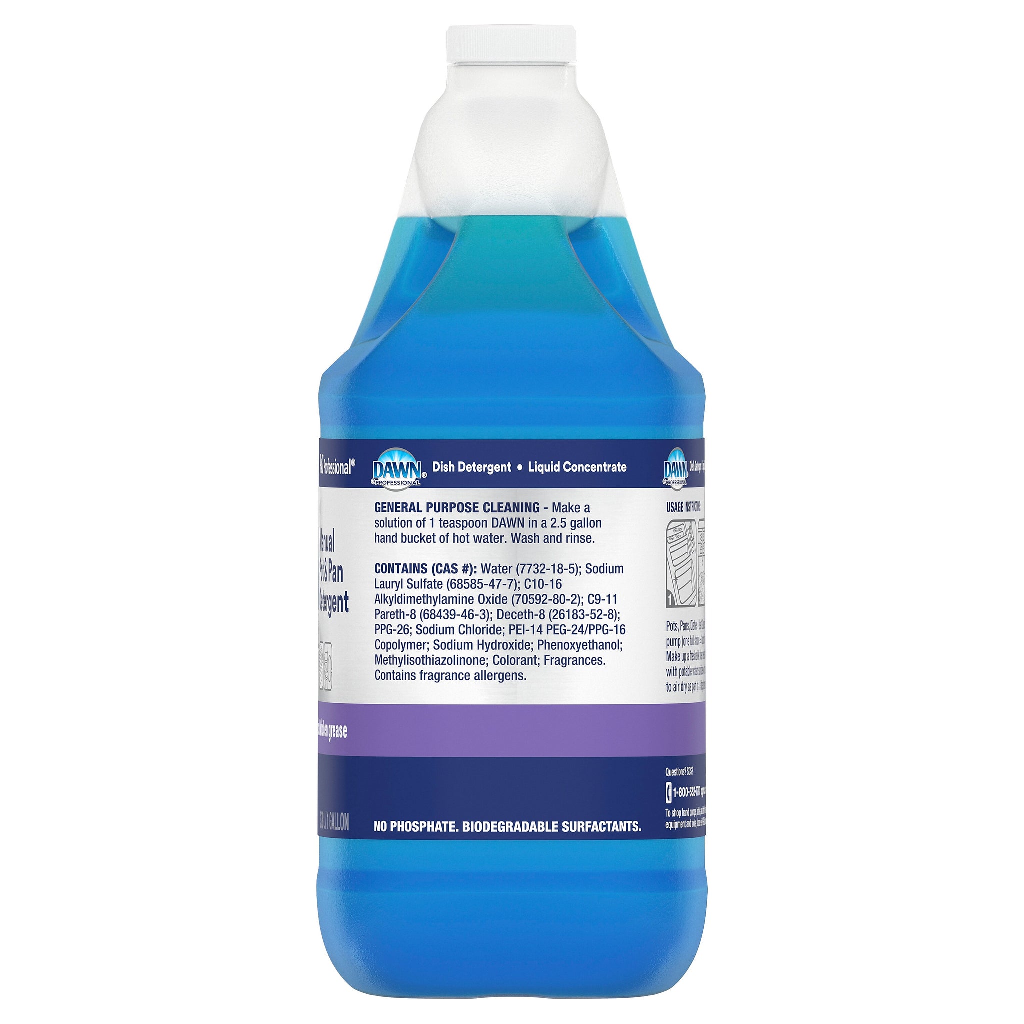 Dawn Professional Manual Pot and Pan Liquid Dish Soap, Original Scent, 128 oz., 1 Gal., 4/Carton