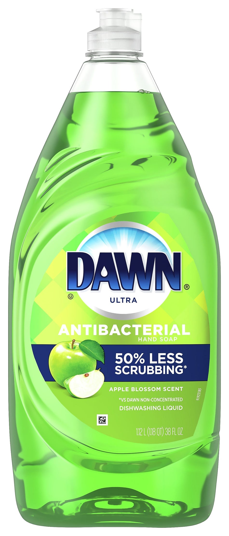 Dawn Ultra Antibacterial Liquid Dish Soap, Apple Blossom, 38 oz.