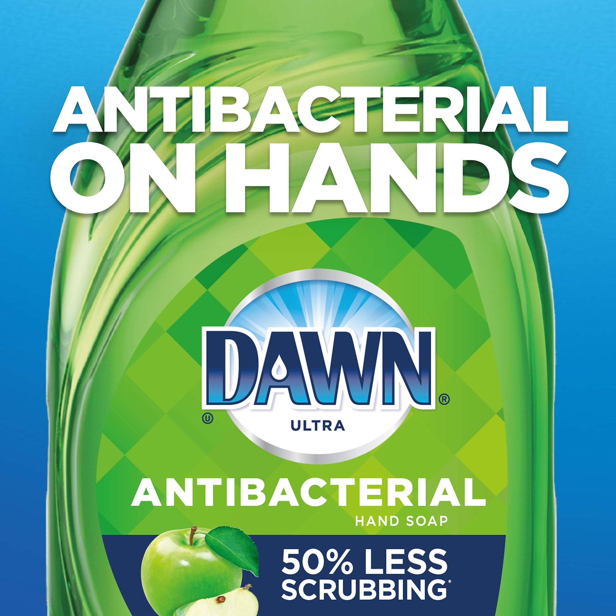 Dawn Ultra Antibacterial Liquid Dish Soap, Apple Blossom, 38 oz.