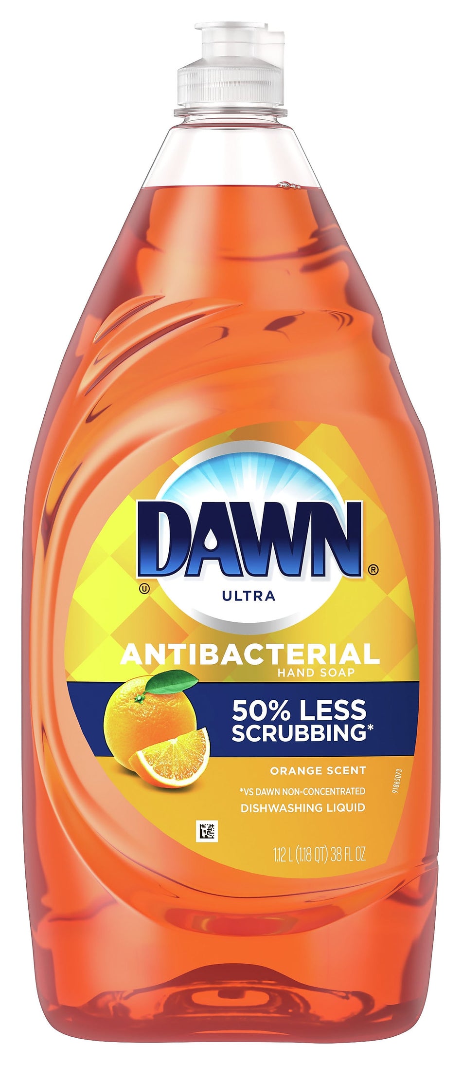 Dawn Ultra Antibacterial Liquid Dish Soap, Orange, 38 oz.