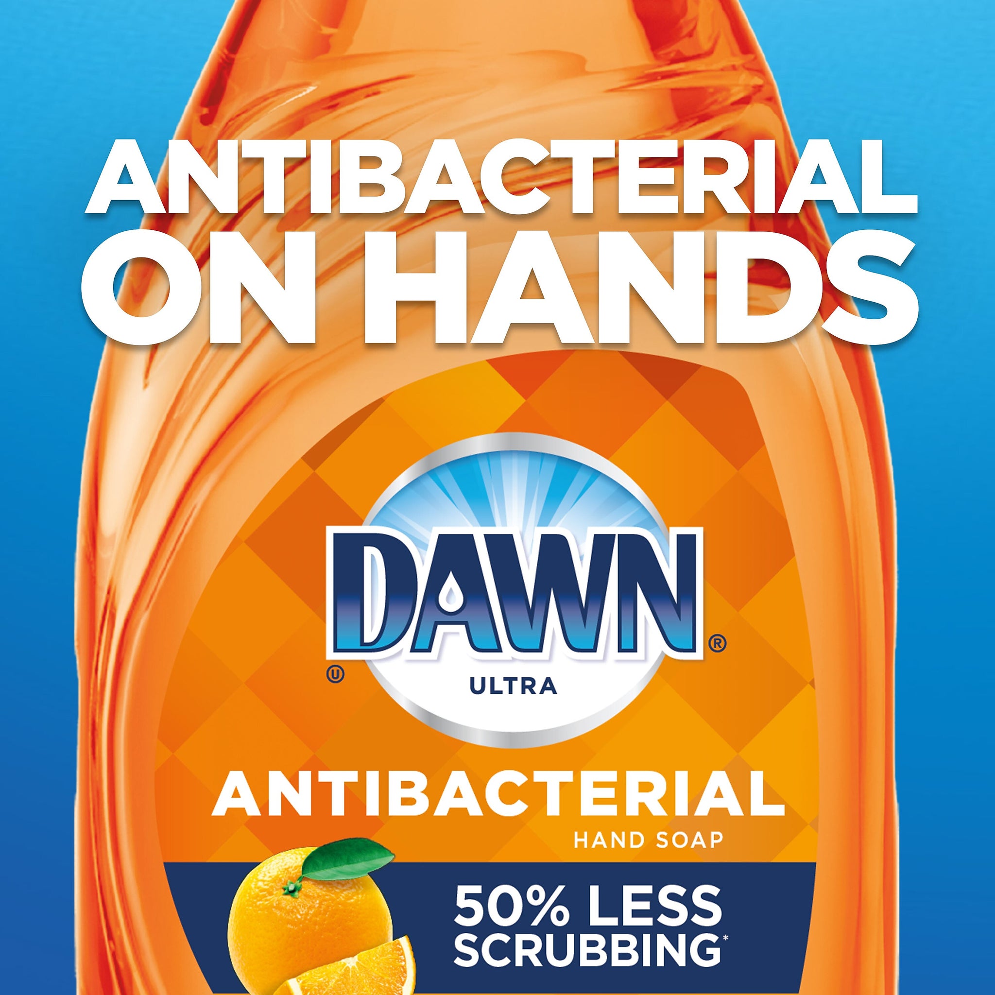 Dawn Ultra Antibacterial Liquid Dish Soap, Orange, 38 oz.