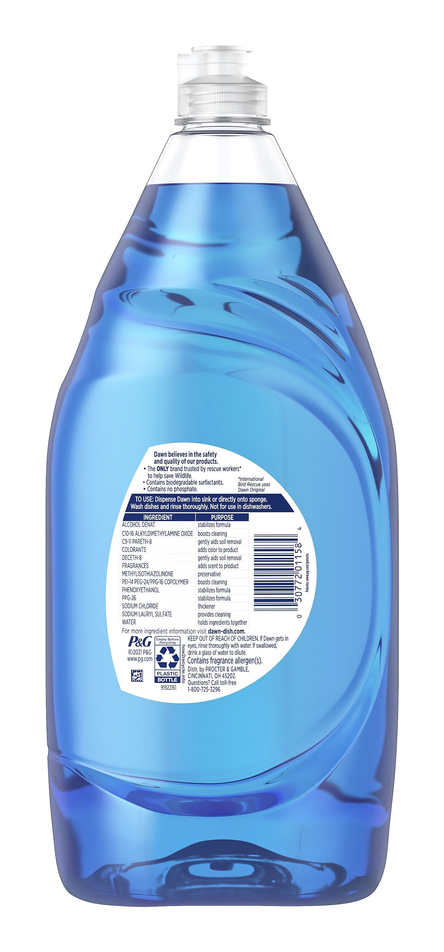 Dawn Ultra Liquid Dish Soap, Original Scent, 38 oz.