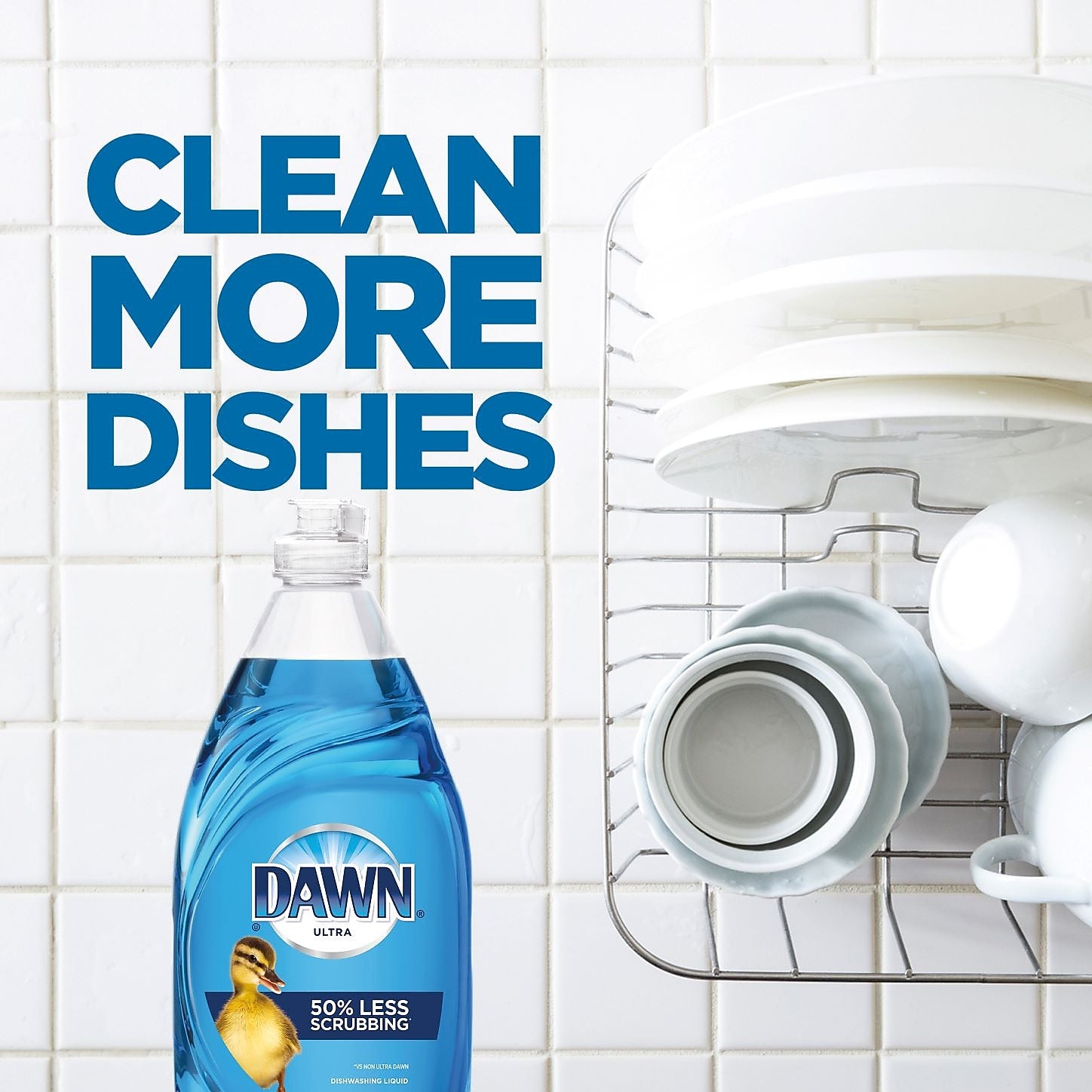 Dawn Ultra Liquid Dish Soap with Sponge, Original Scent, 19.4 oz., 4/Carton