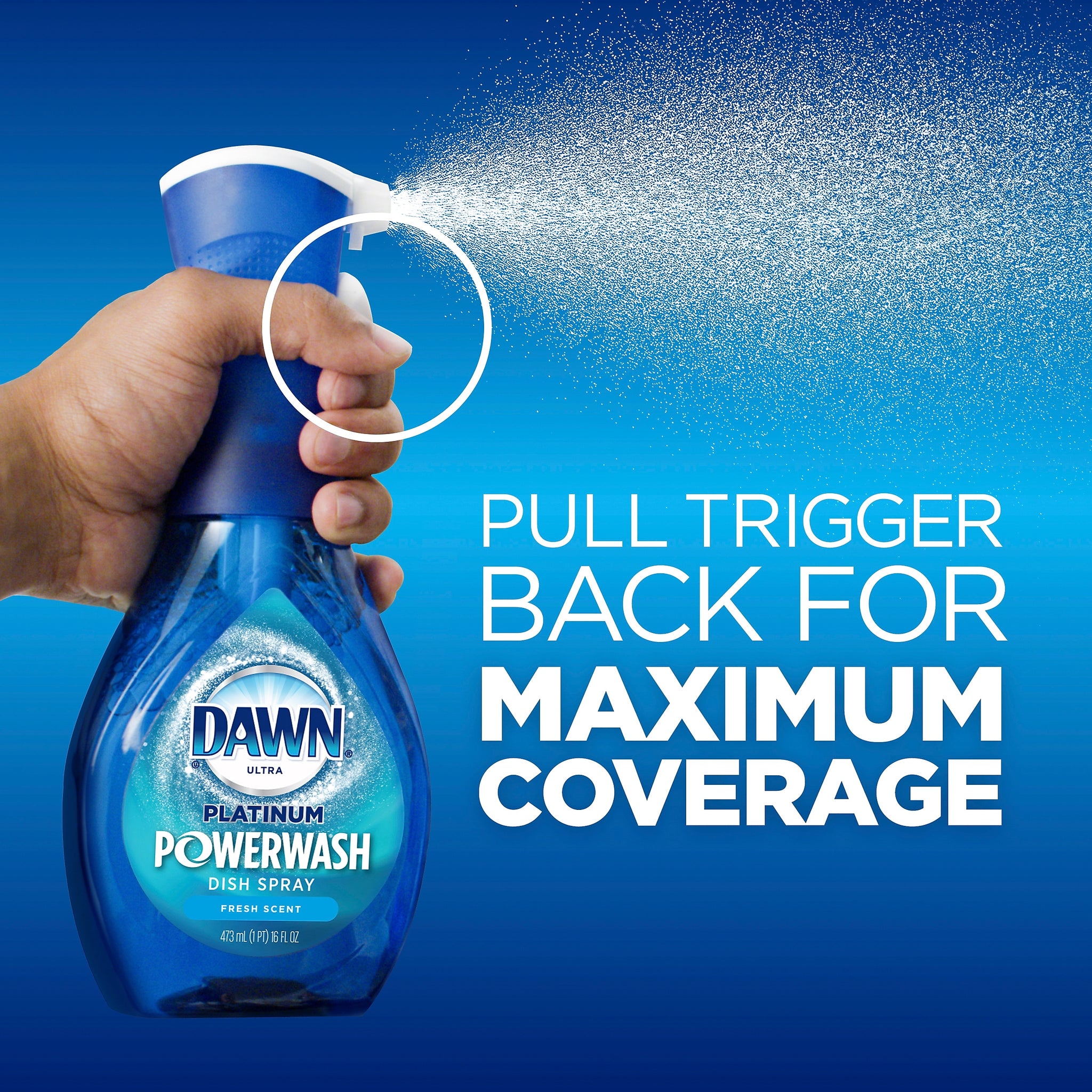 Dawn Ultra Platinum Powerwash Liquid Dish Soap, Fresh Scent, 16 oz.,