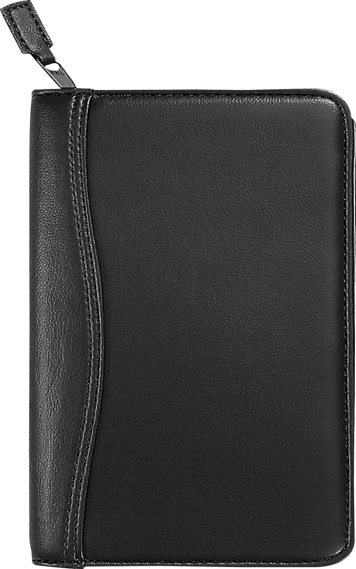 Day-Timer Avalon Leather-Like Vinyl Zippered Starter Set, Black, 1